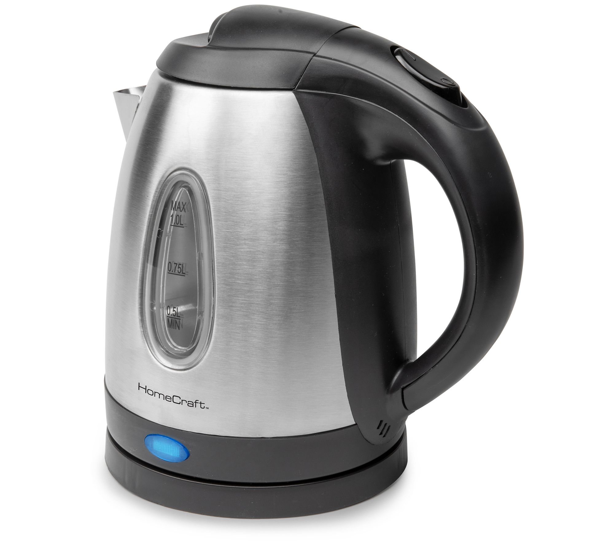 Homecraft 1L Brushed Stainless Steel Electric Water Kettle ,Stainless