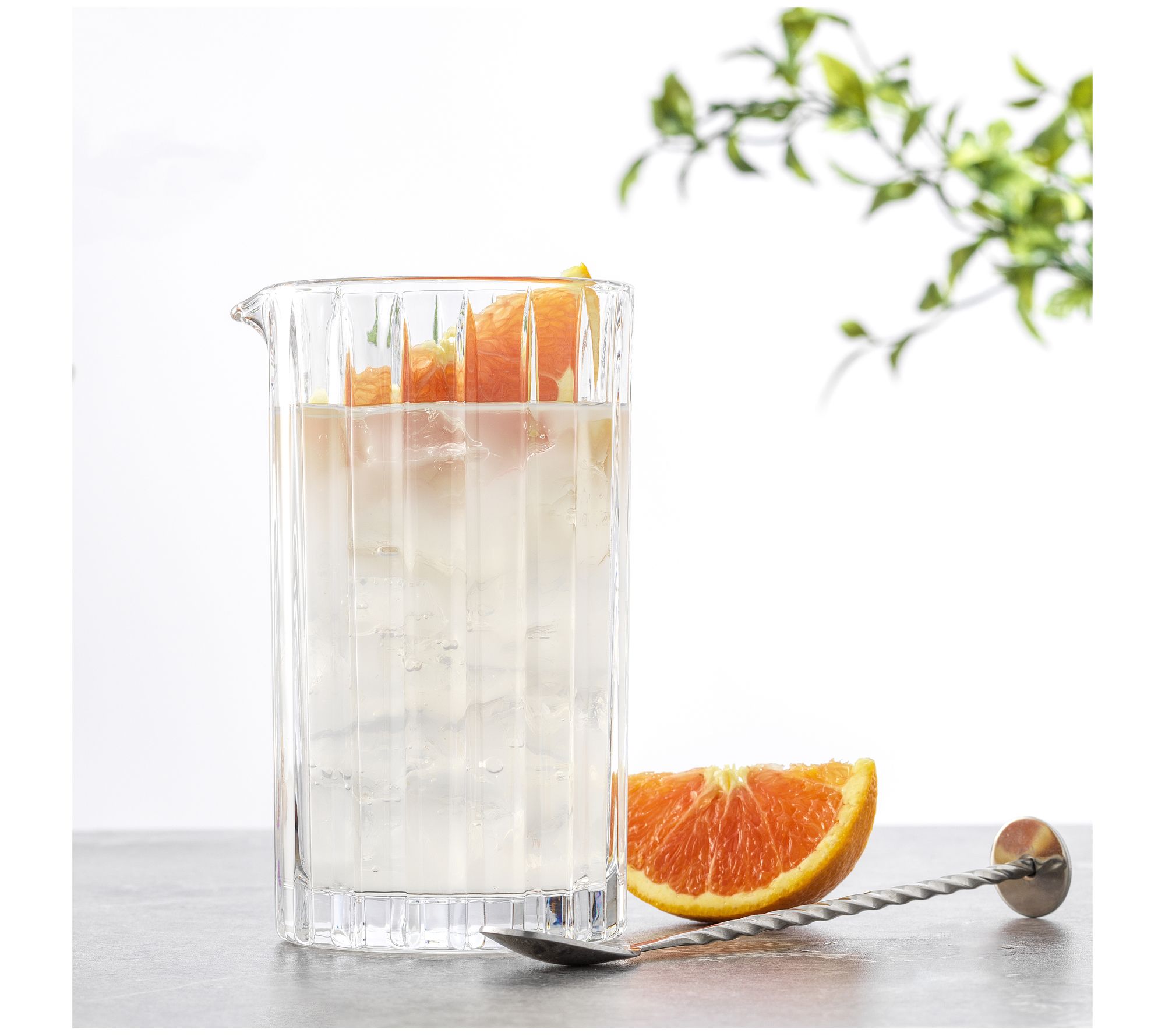 Alina Ribbed Cocktail Mixing Glass Pitcher - 20oz - QVC.com