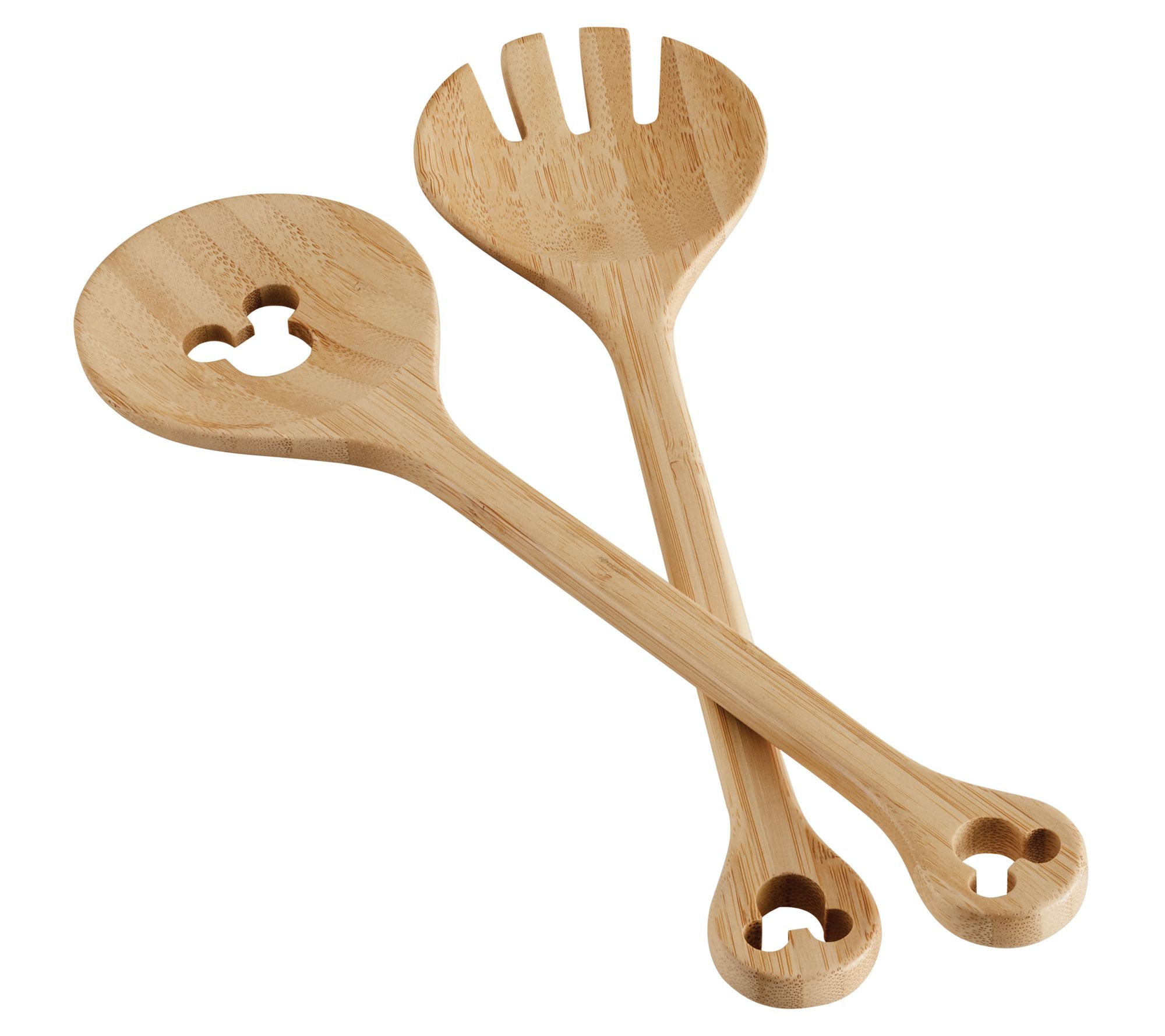 Disney Home Monochrome Bamboo Salad Server SetPiece Set