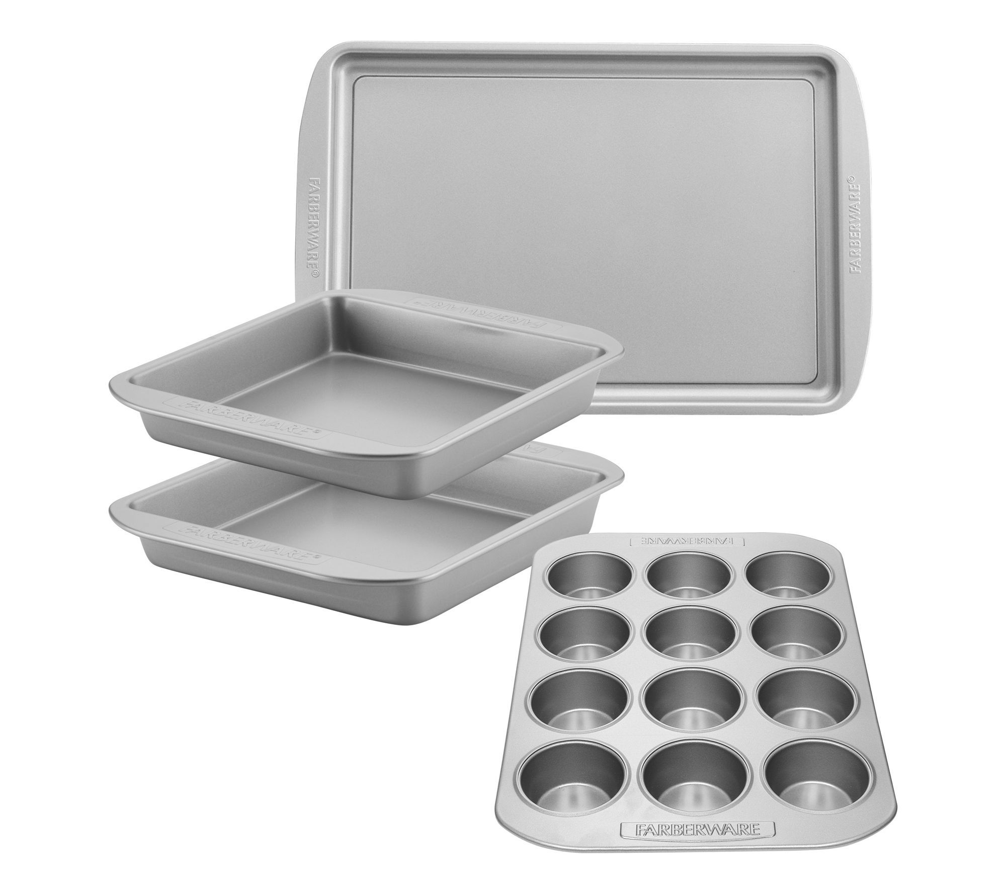 Farberware Nonstick Cake Cookie & Muffin Pan Set, 4-Piece