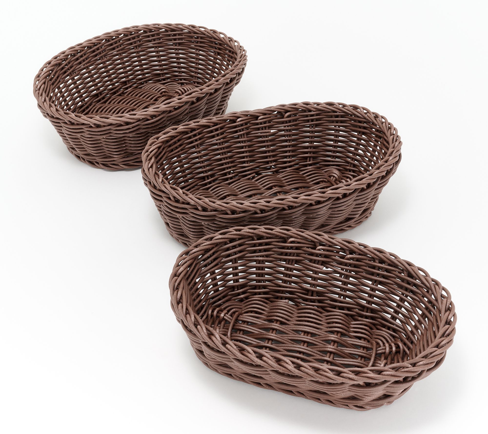 LocknLock 3-Piece Nestable Dishwasher Safe Oval Baskets