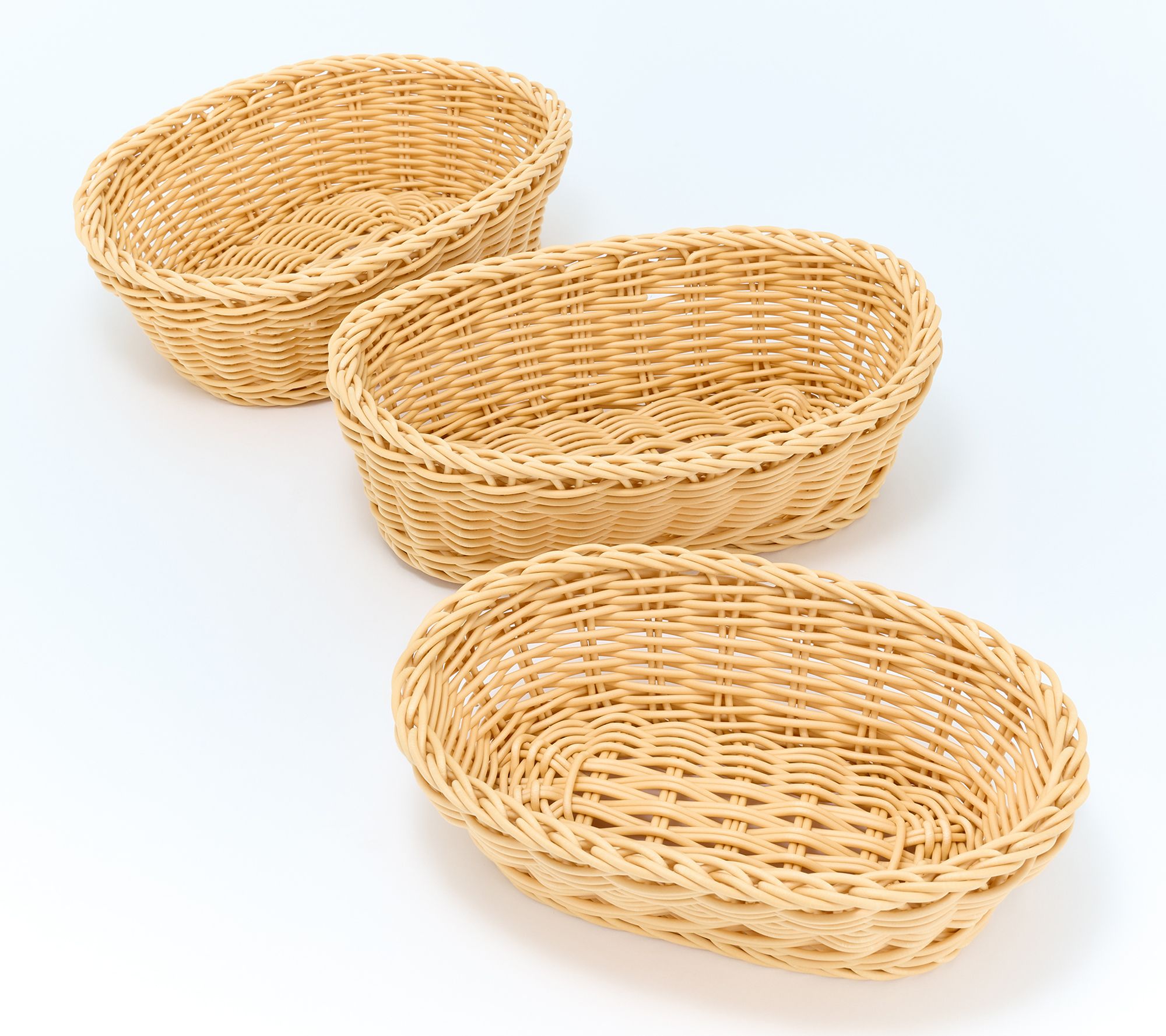 LocknLock 3-Piece Nestable Dishwasher Safe Oval Baskets
