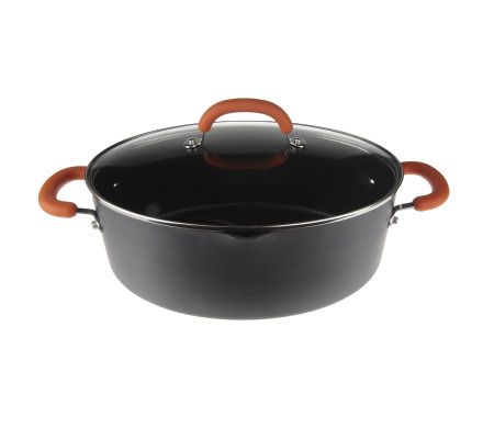 Rachael Ray Hard Anodized Dishwasher Safe 8qt. Covered Oval Pasta Pot 