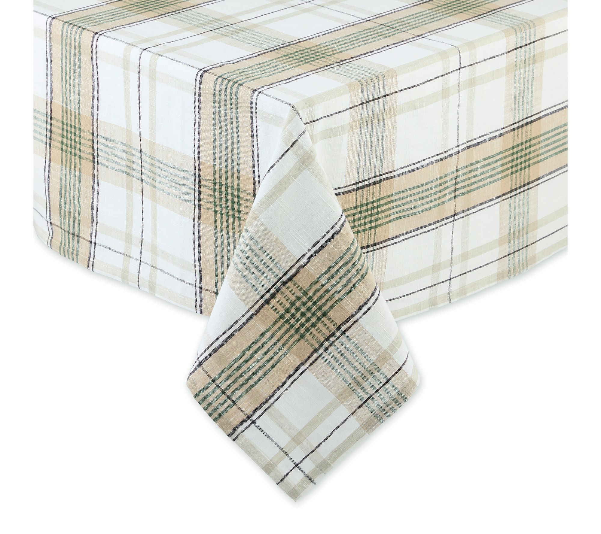 Design Imports Green House Plaid Tablecloth 52X 52