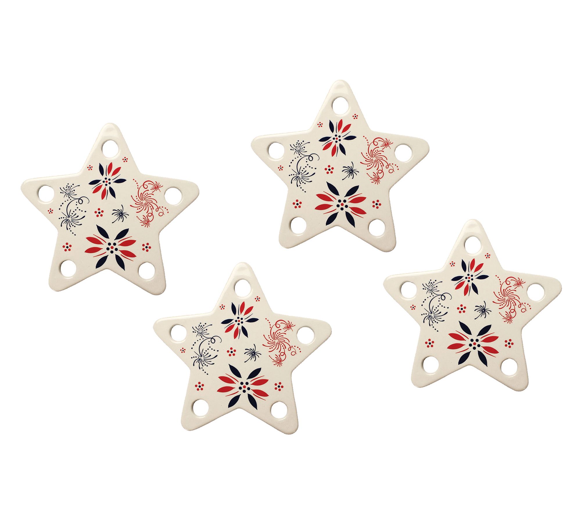 Temp-tations Set of 4 Figural Ceramic Trivets