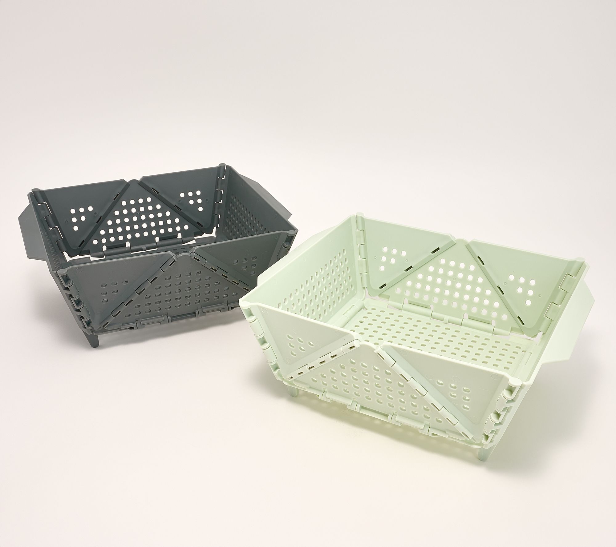 Kuhn Rikon Set of (2) 4-qt Large Folding Colanders