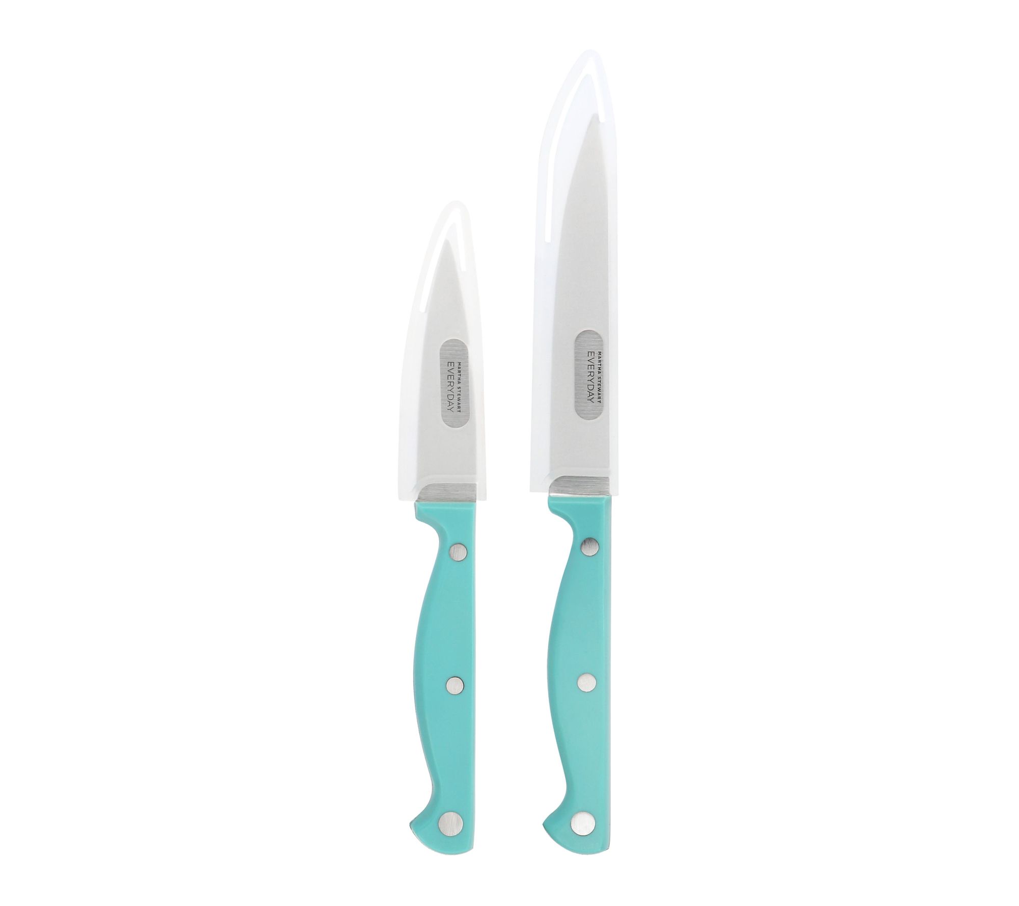 Martha Stewart Keswick 2pc Cutlery and Sheath Set in Teal