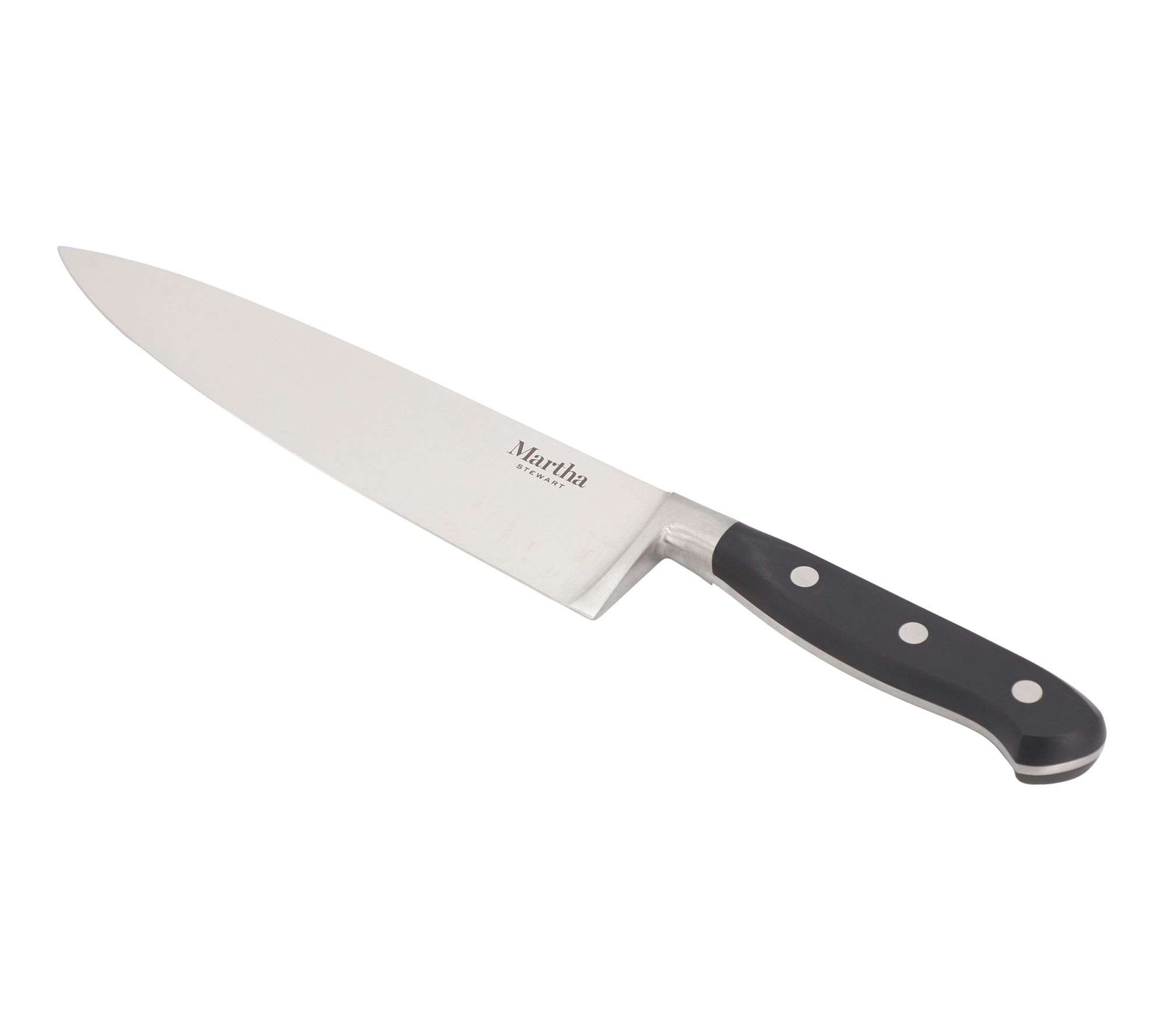 Martha Stewart Carverton 8in Stainless Steel Chef Knife Black