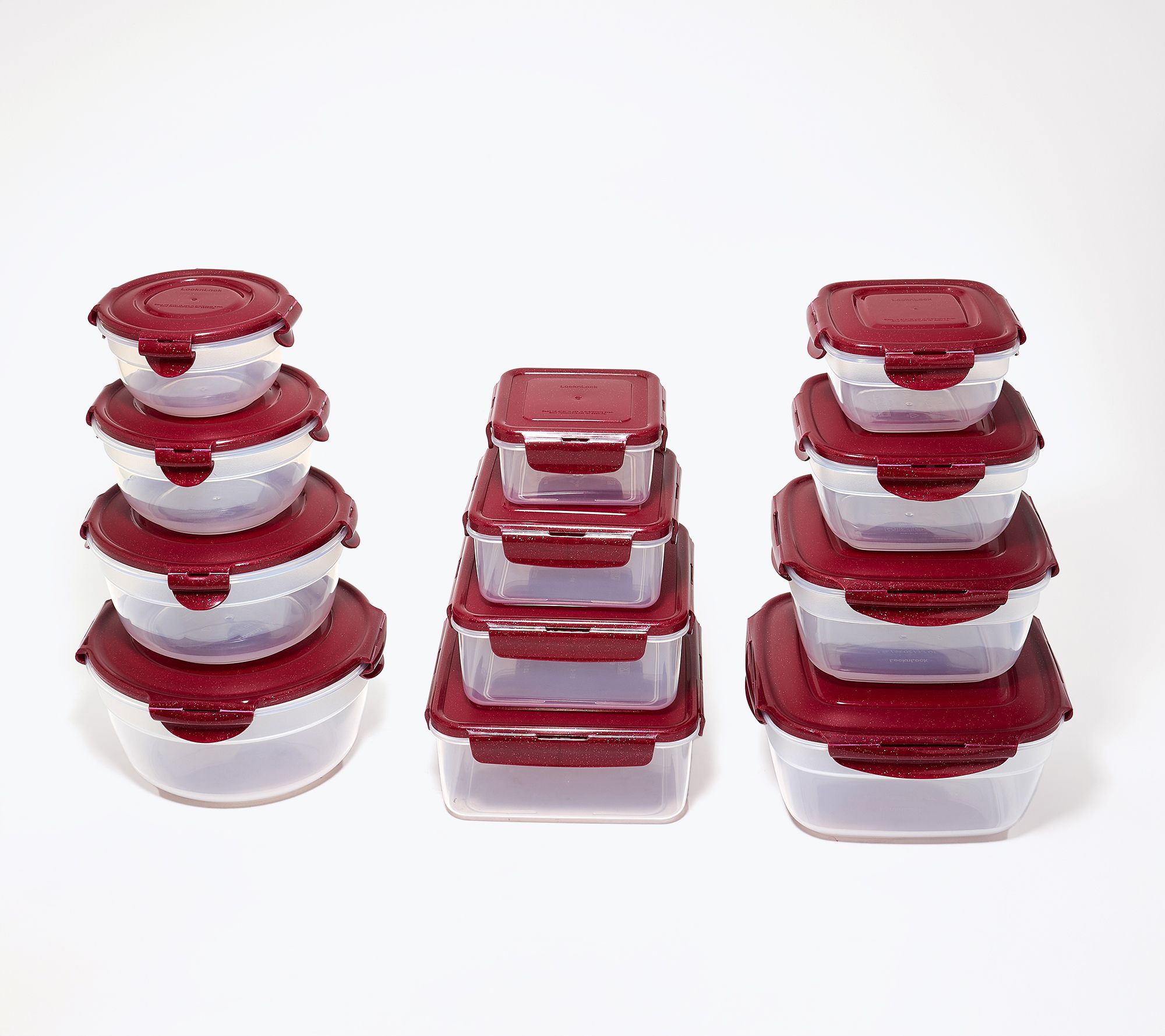 LocknLock 12-pc Nestable Bowl, Square & Zen Storage Set