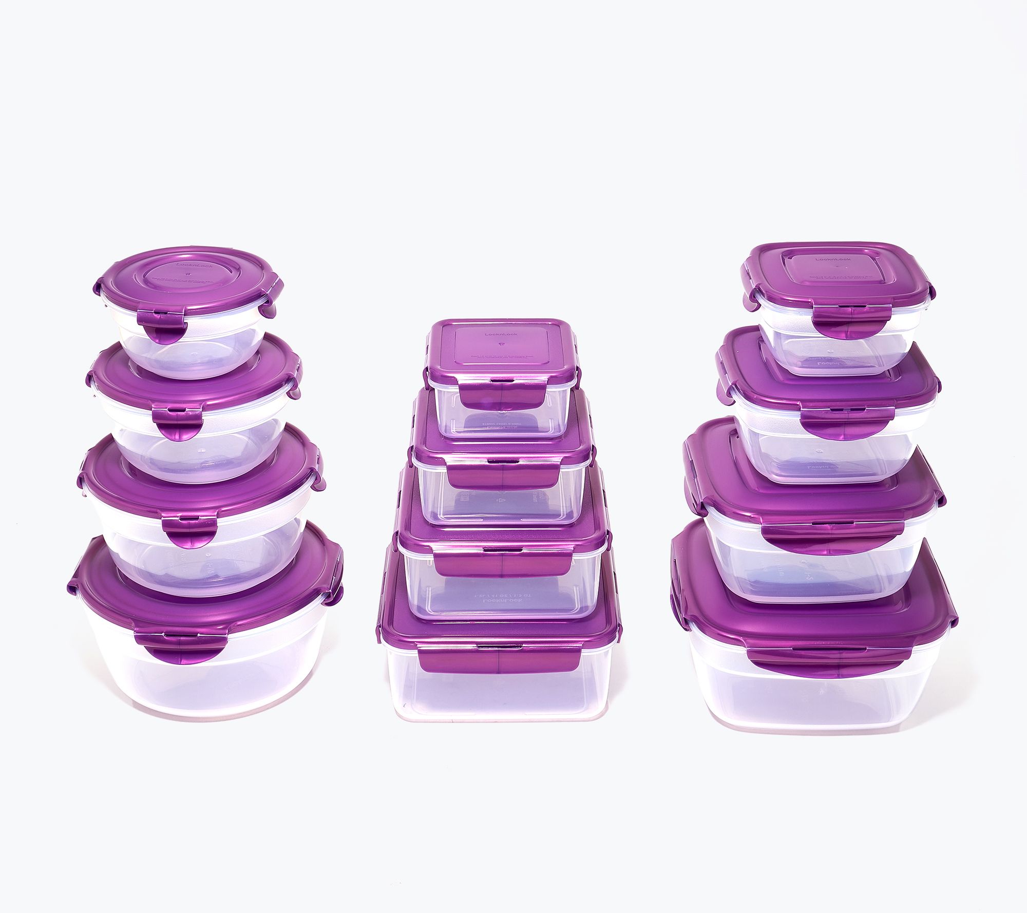 LocknLock 12-pc Nestable Bowl, Square & Zen Storage Set
