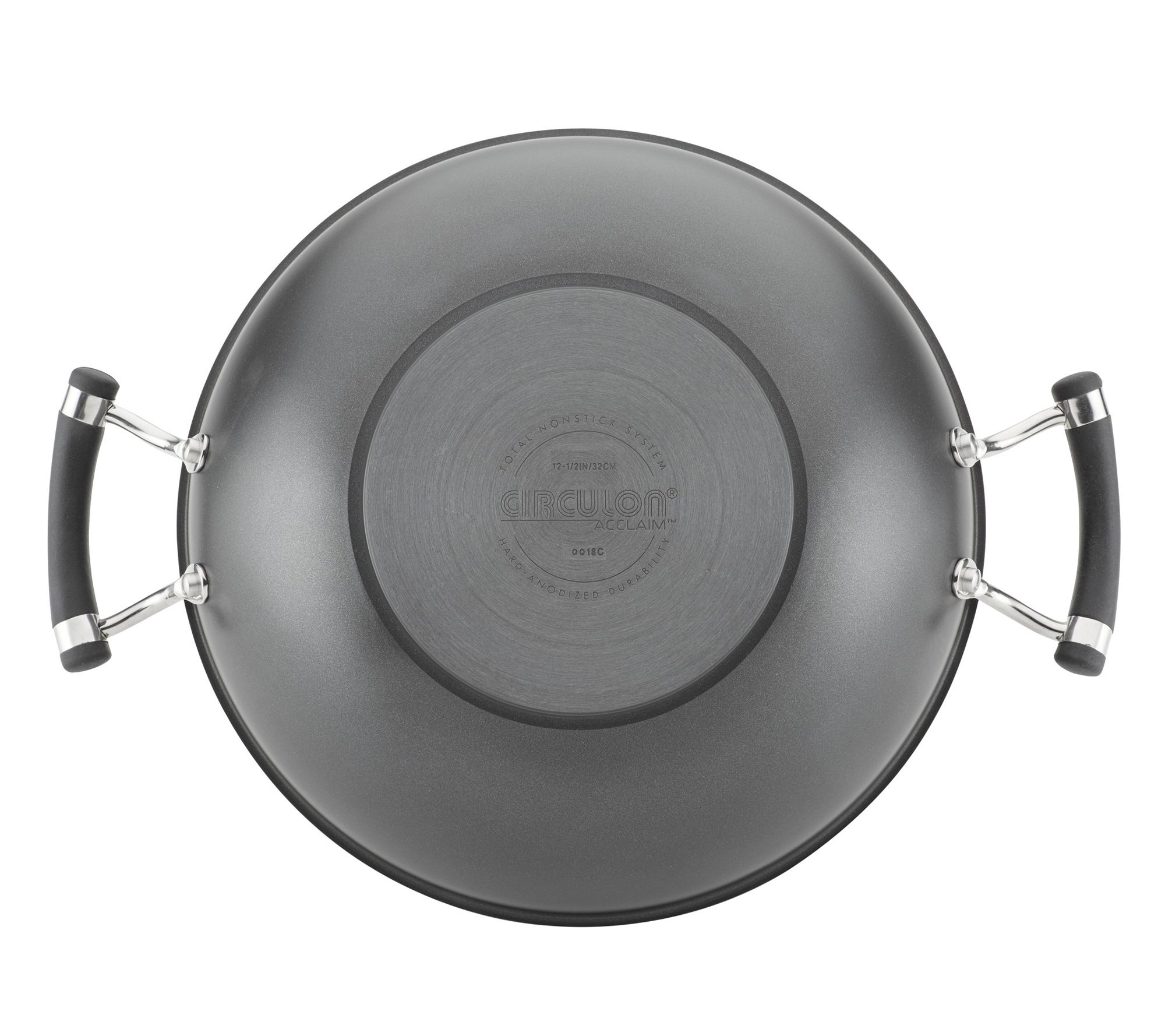 Circulon Acclaim Hard-Anodized Nonstick 12.5 Wok - Black 