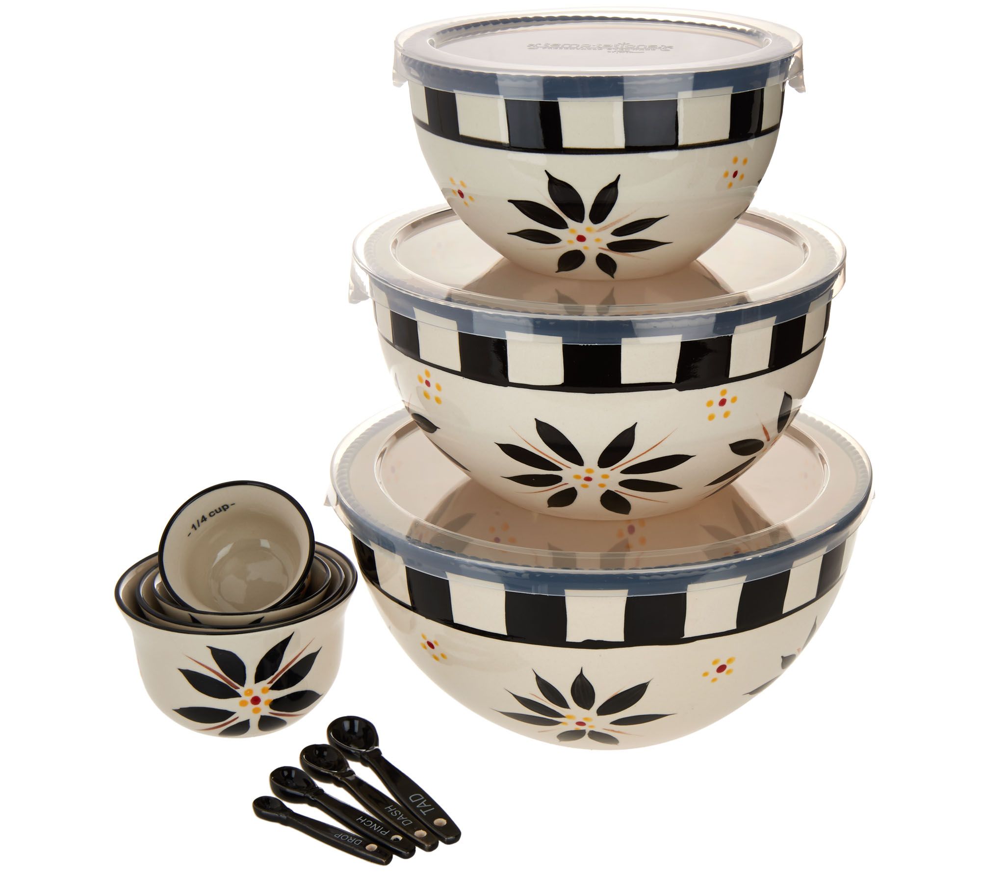 Temp-tations Old World S/3 Bowls W/ Measuring Cups And Spoons - QVC.com