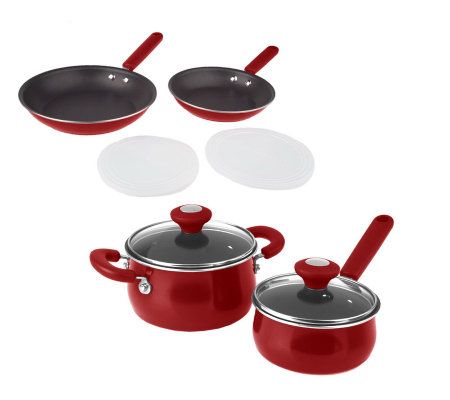 Cook's Essentials 12pc Porcelain Enamel Cookware Set 