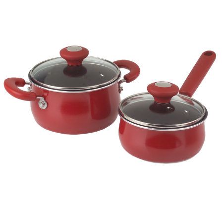 Cook's Essentials 12pc Porcelain Enamel Cookware Set on QVC 