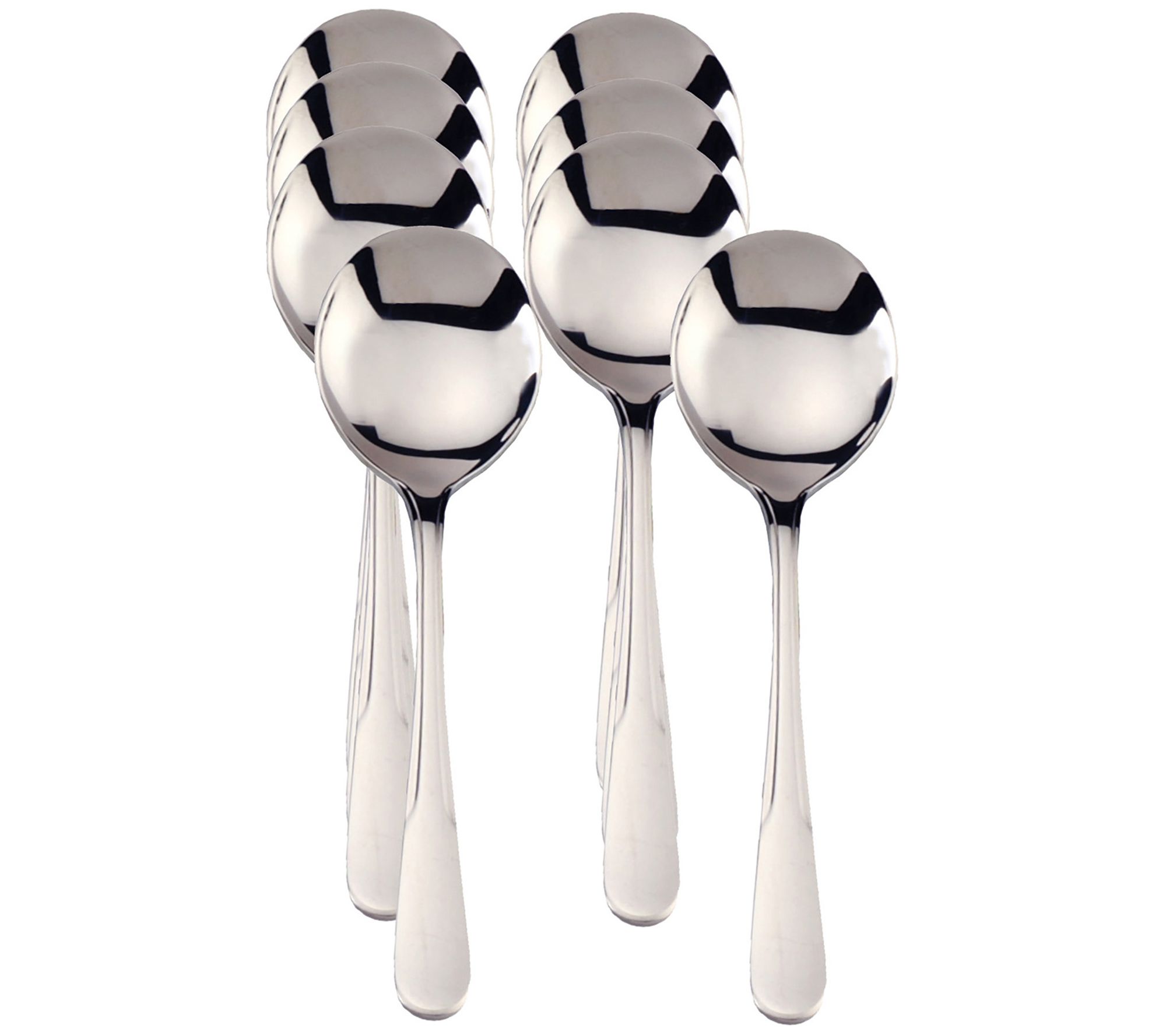 RSVP Set of 8 Stainless Steel Soup Spoons