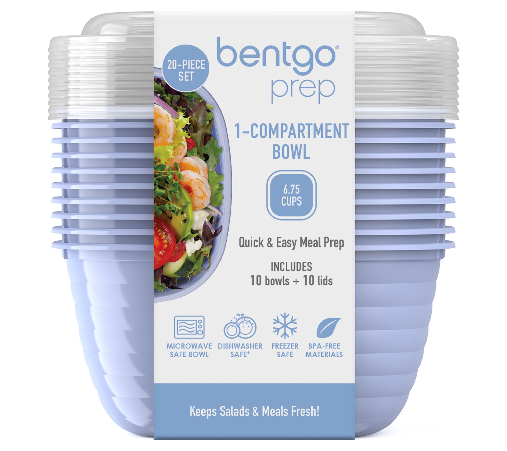 Bentgo 20pc Prep Single Compartment Bowl Set
