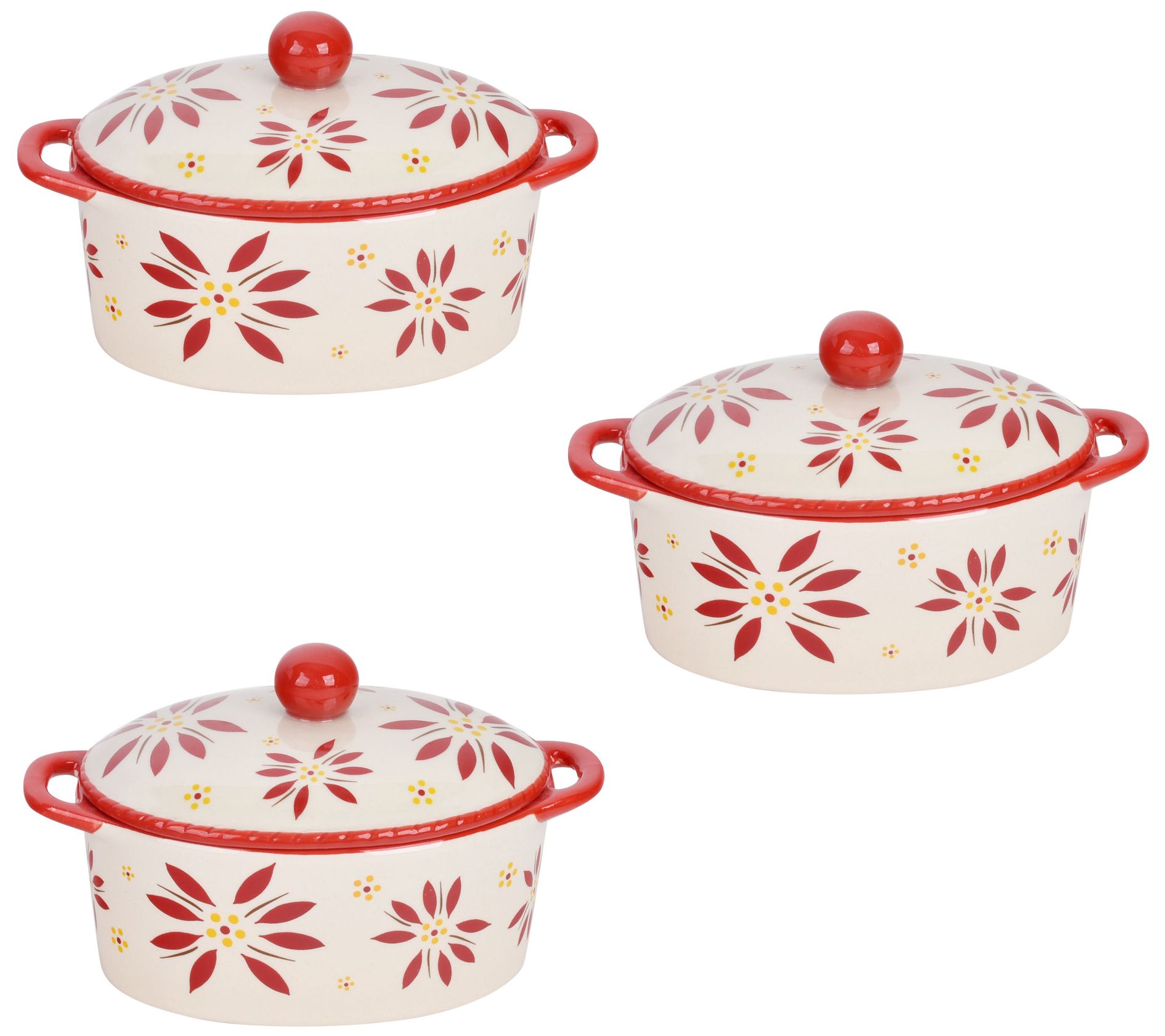 Temp-tations Old World Set of (3) 10-oz Lidded Ramekins