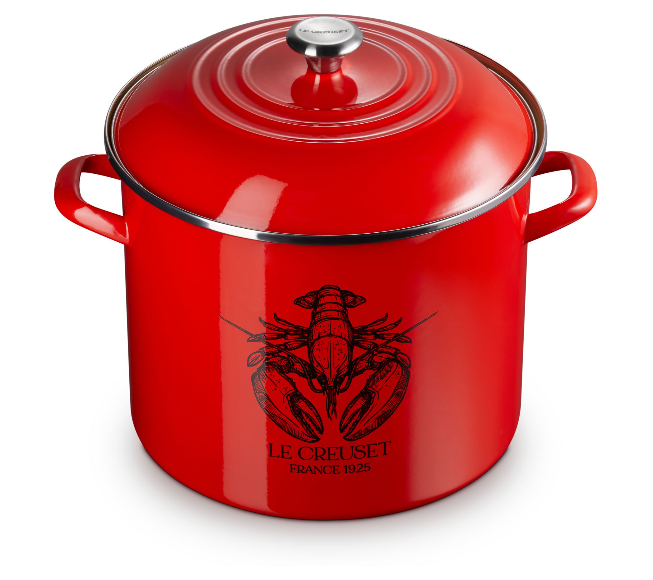 Le Creuset 20 qt. Signature Seafood Stockpot, Carmin