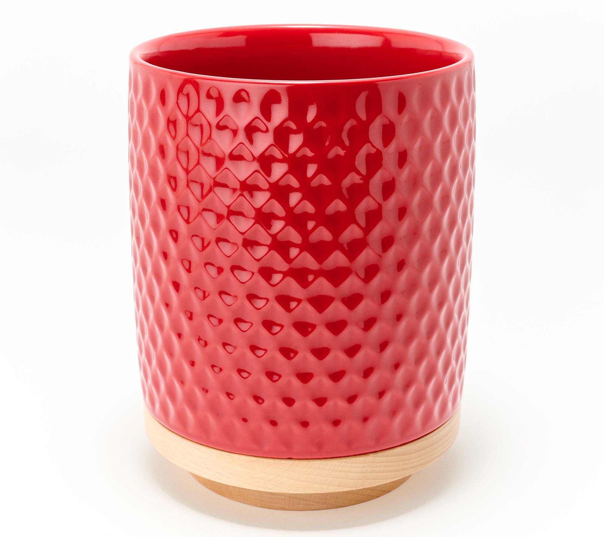 Aarti Sequeira Rotating Stoneware & Beechwood Crock