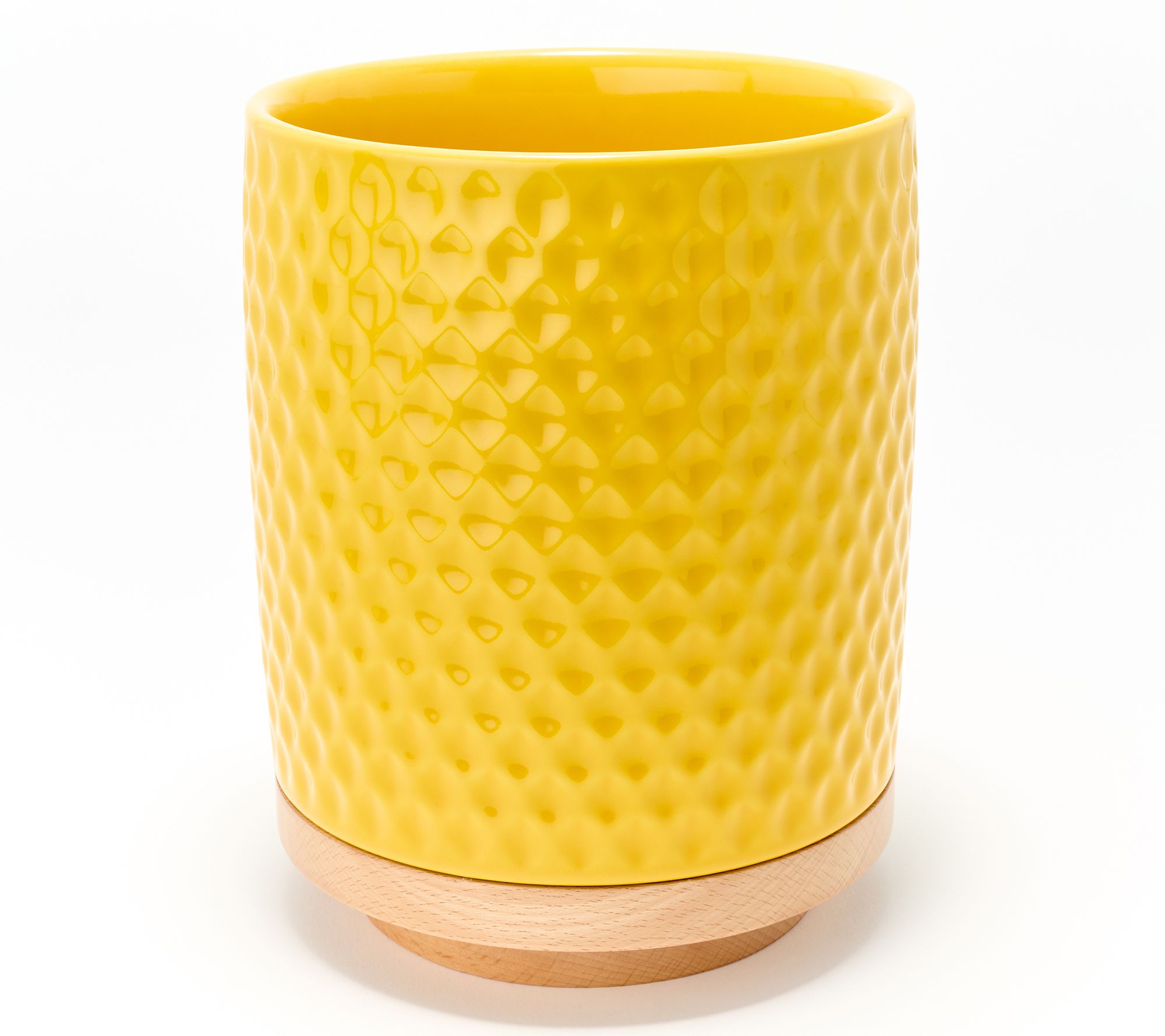 Aarti Sequeira Rotating Stoneware & Beechwood Crock