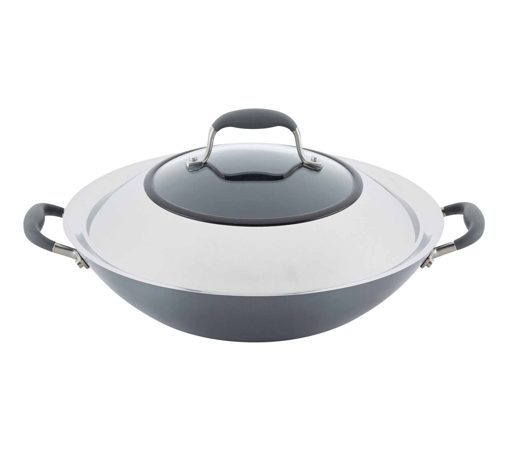 Anolon Advanced Home Hard-Anod ized Nonstick W ok with Lid, 14