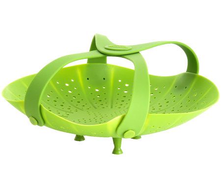 Trudeau Smart Silicone Vegetable Steamer With Handles - Page 1 — QVC.com