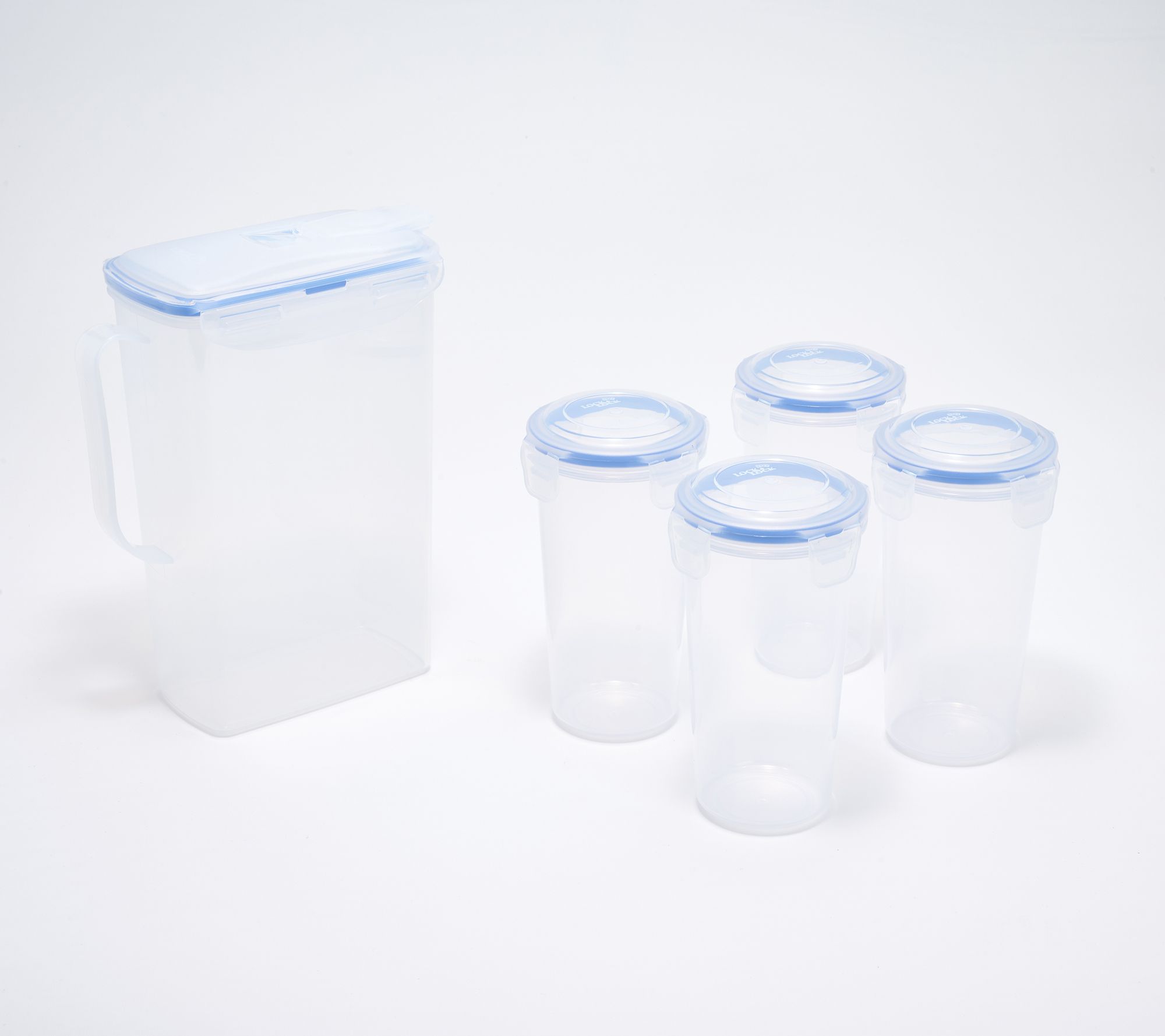 LocknLock 1/2-Gallon Colored Body Pitcher w/ (4) Lidded Cups
