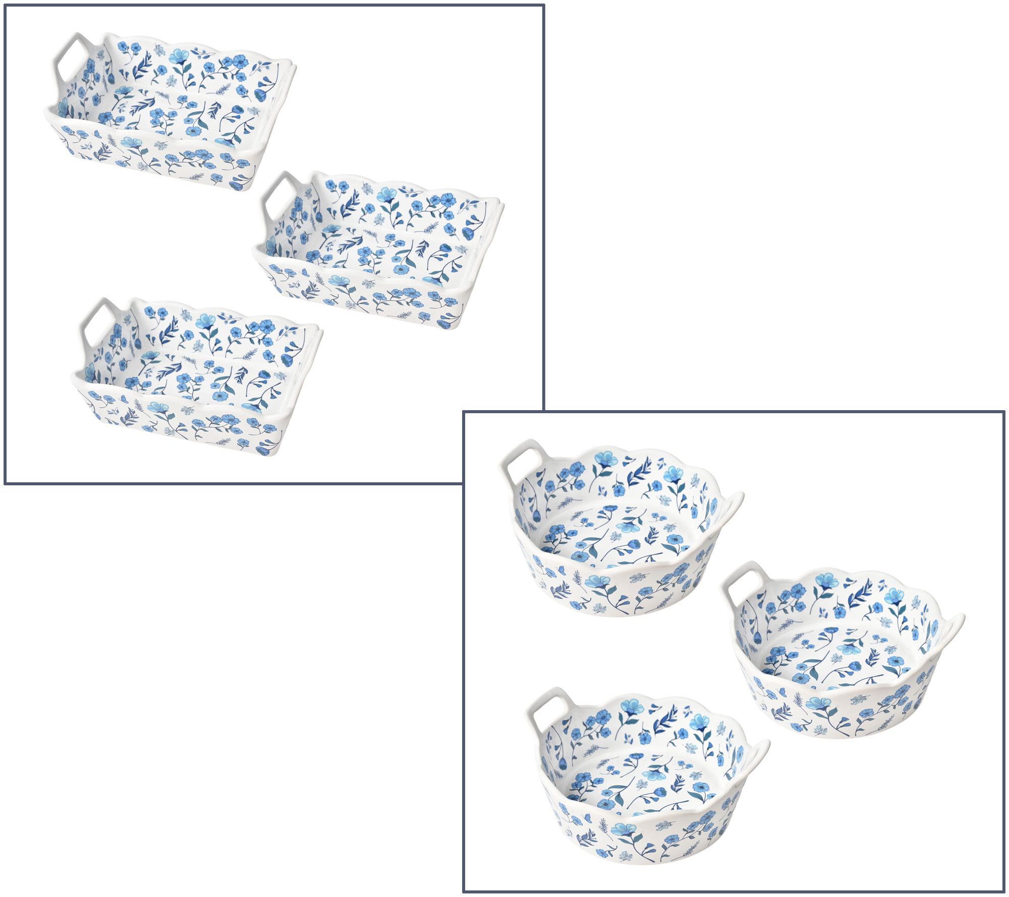 Temp-tations Choice of Set of 3 0.75-qt Nesting Mini Bakers