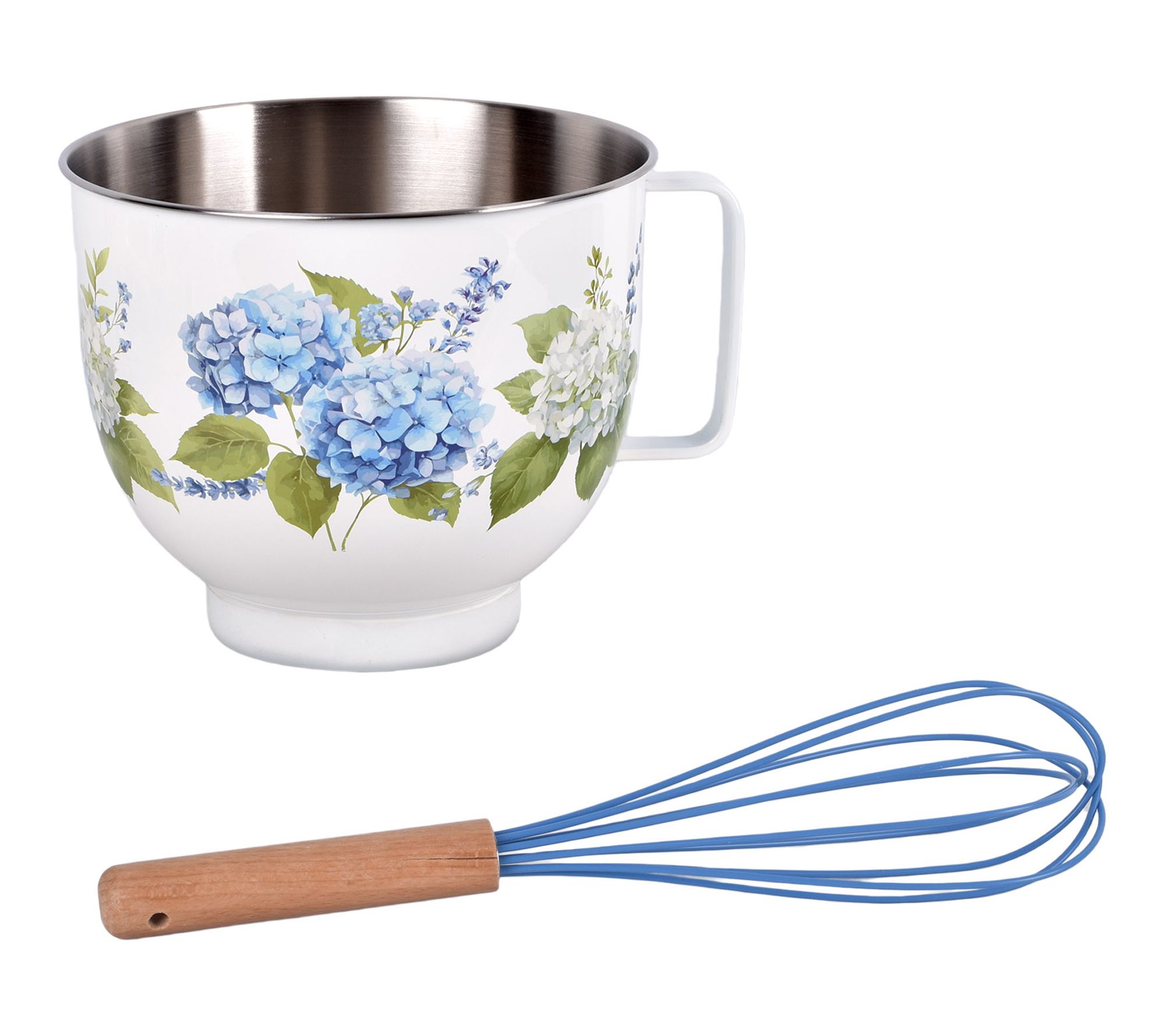 Temp-tations 5-qt Printed Stainless Steel Batter Bowl with Whisk