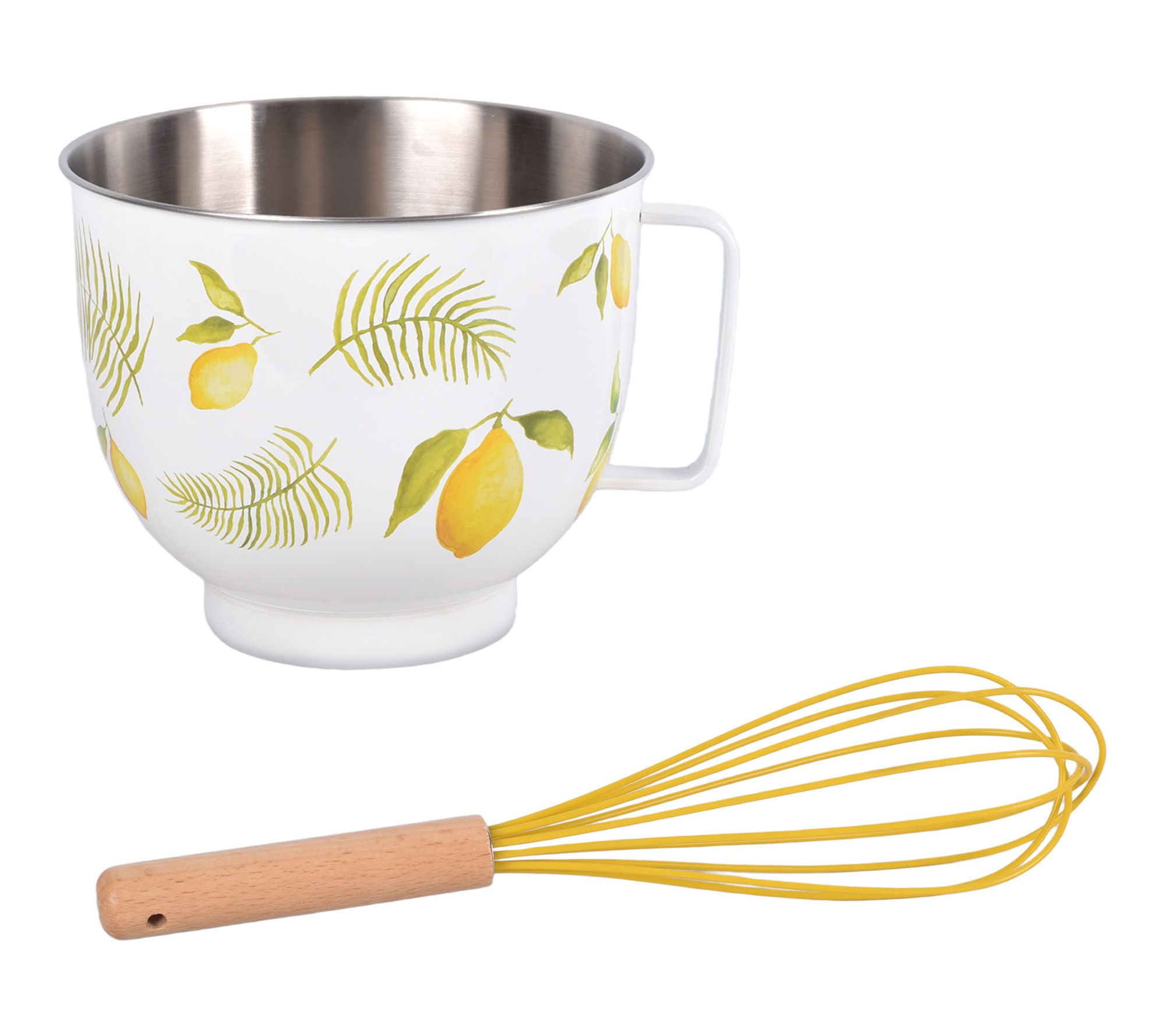 Temp-tations 5-qt Printed Stainless Steel Batter Bowl with Whisk