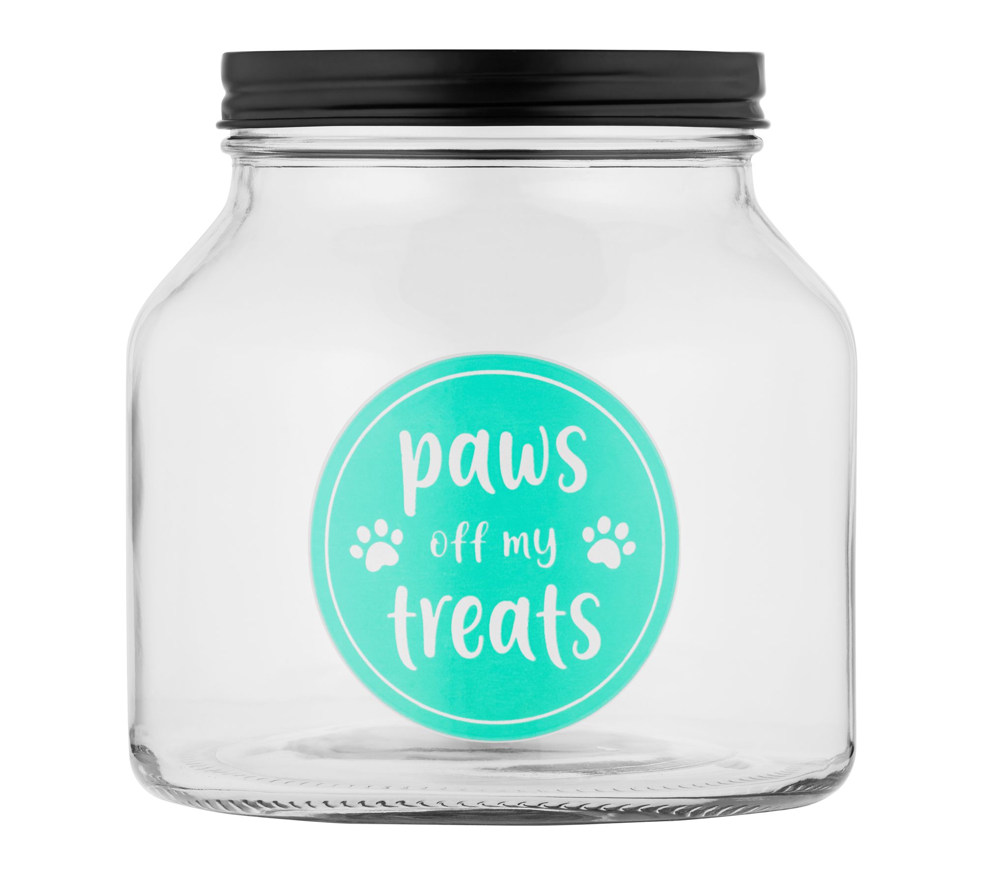 10 Strawberry Street "Paws Off" Glass Treat Canister