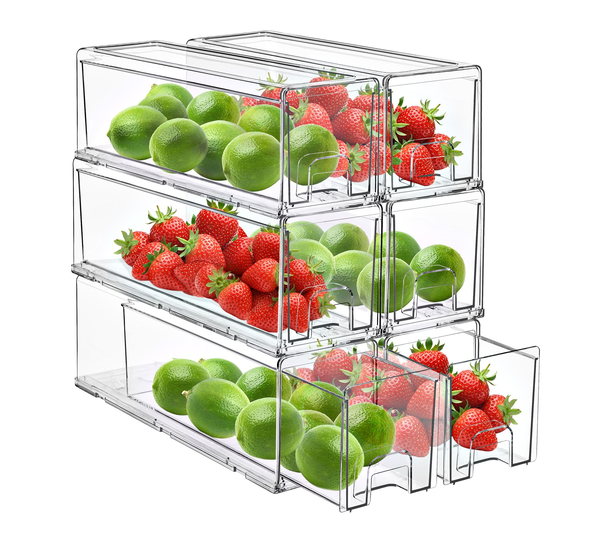 Sorbus Set of 6 Pull Out Refrigerator Drawer Bins