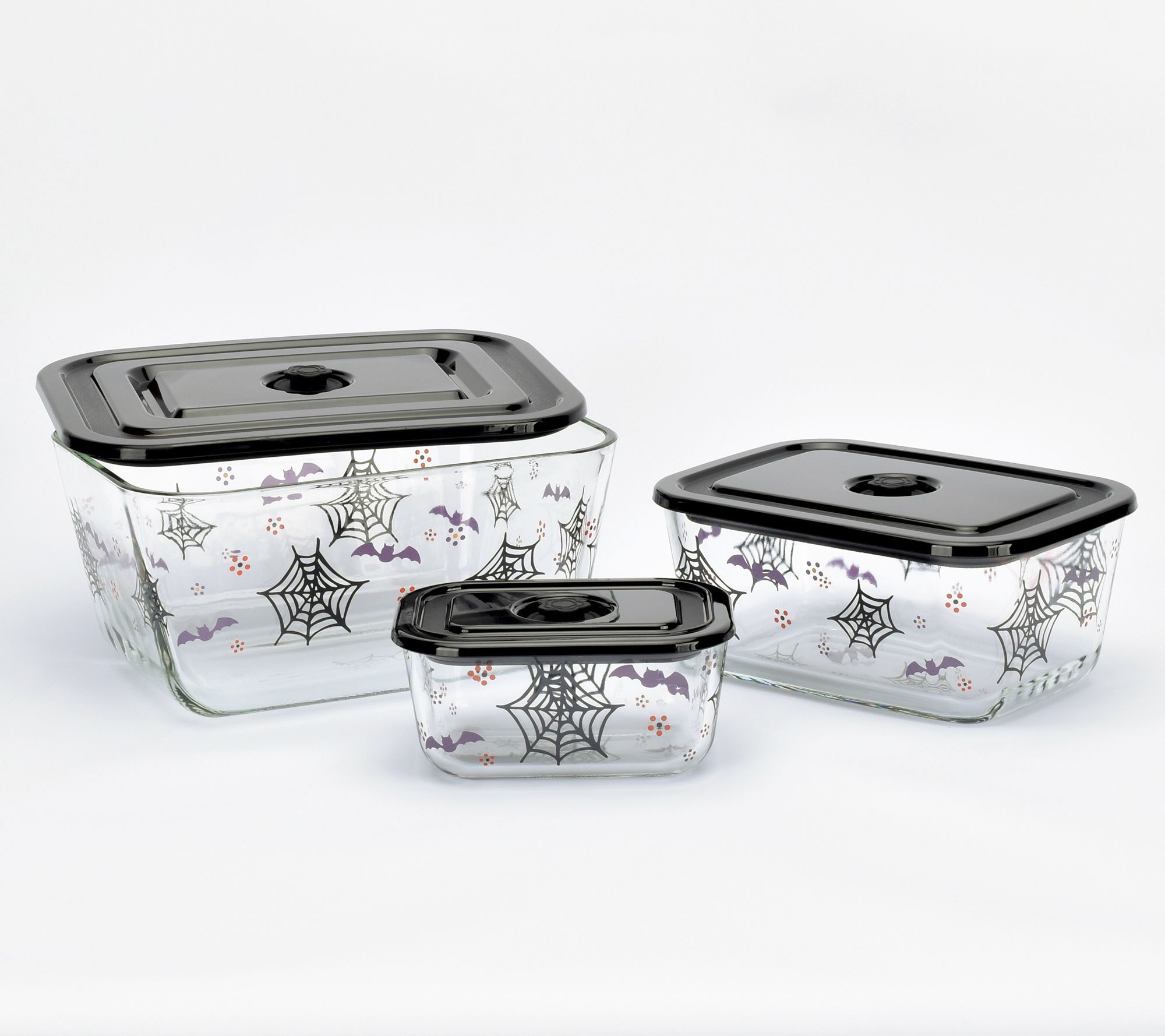 Temp-tations 3-Piece Rectangular Nesting Glass Storage Set 