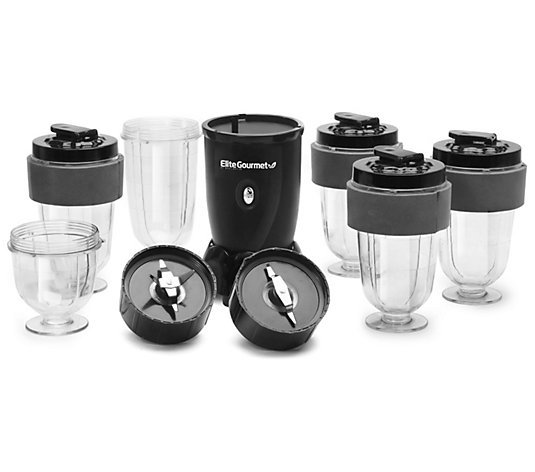 Elite Cuisine 17-Piece Personal Drink Blender with Travel Cups