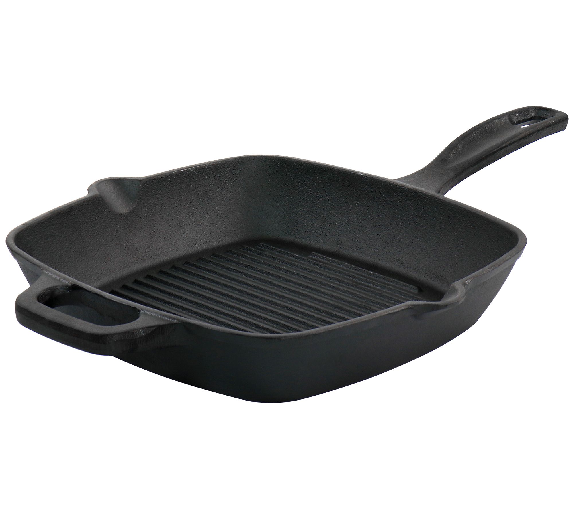 Oster Castaway 10In Square Cast Iron Grill Pan w/ Pour Spout
