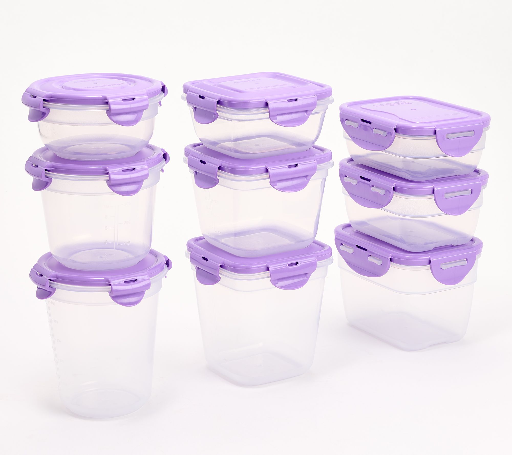 LocknLock 9-Piece Mini Nesting Multi-Shape Storage Set