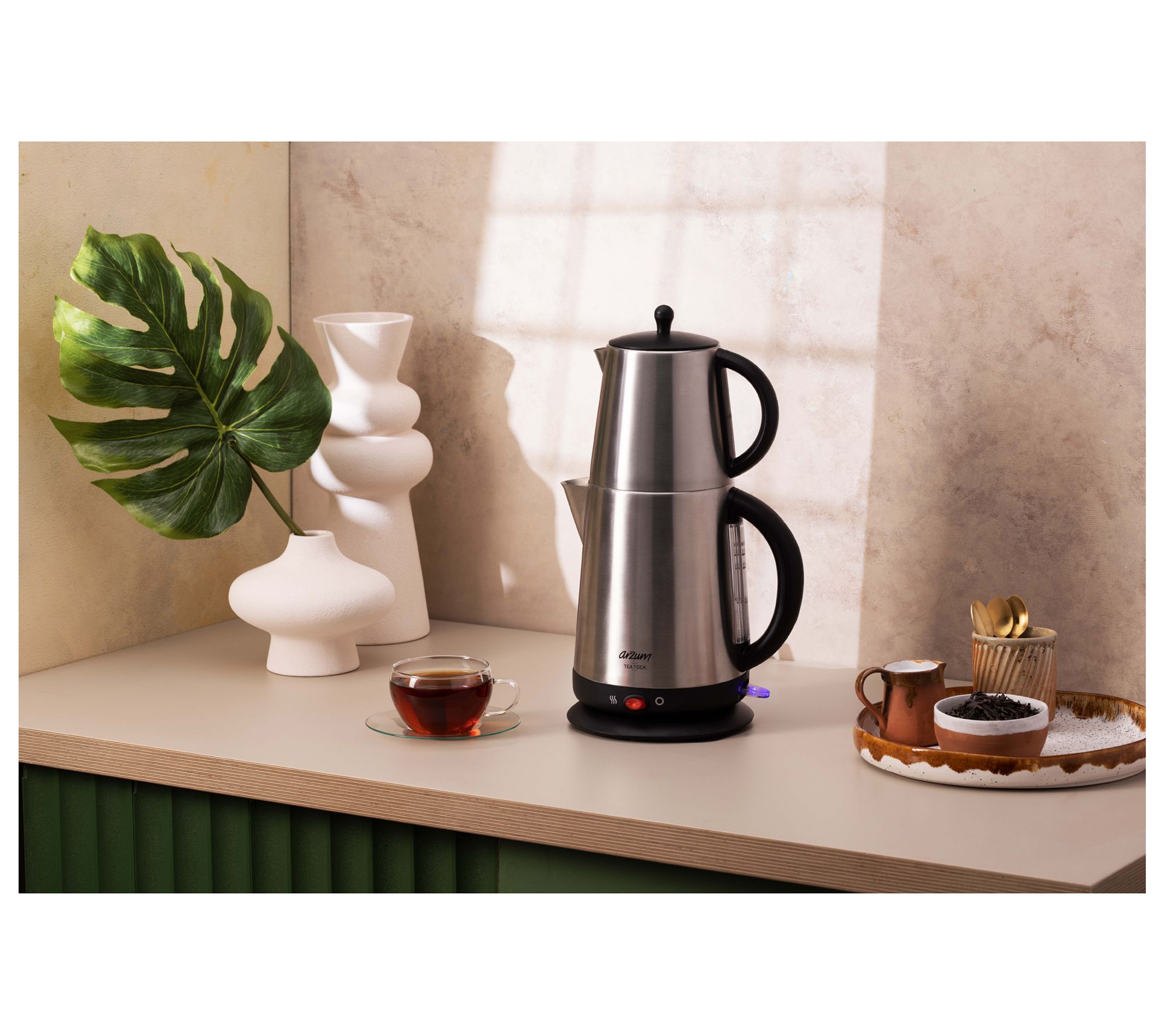 Arzum Tea Tock Electric Turkish Tea Maker - Stainless Steel 120V