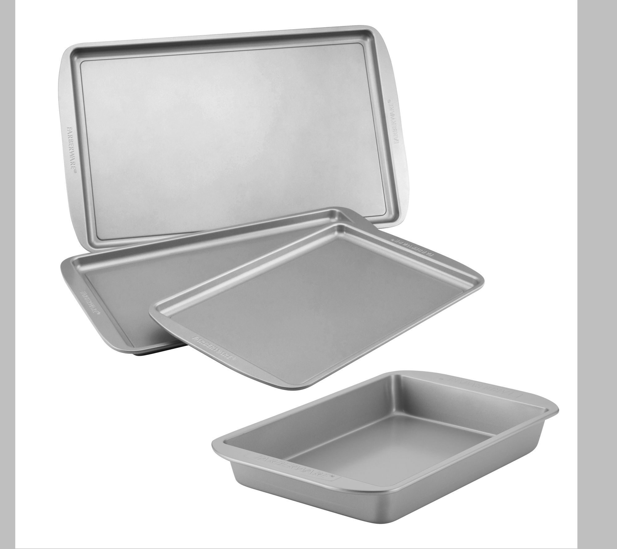 Farberware Nonstick Cookie Pan and Cake Pan Set, 4-Piece