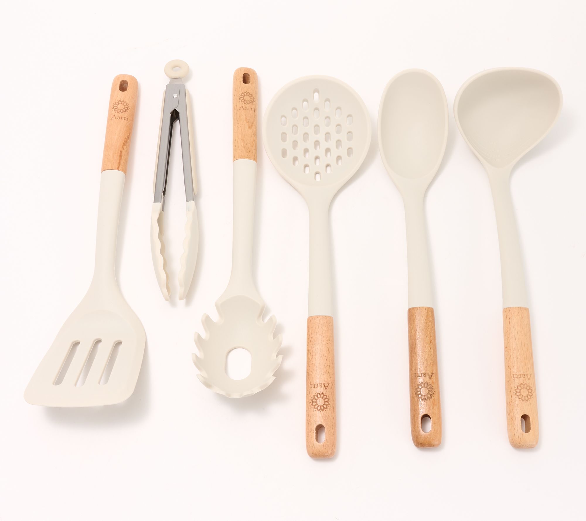 Aarti Sequeira 6-Piece Silicone & Beechwood Kitchen Tools