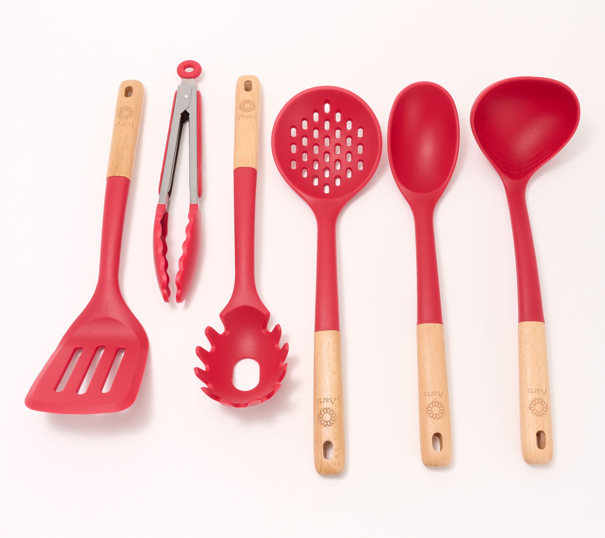 Aarti Sequeira 6-Piece Silicone & Beechwood Kitchen Tools