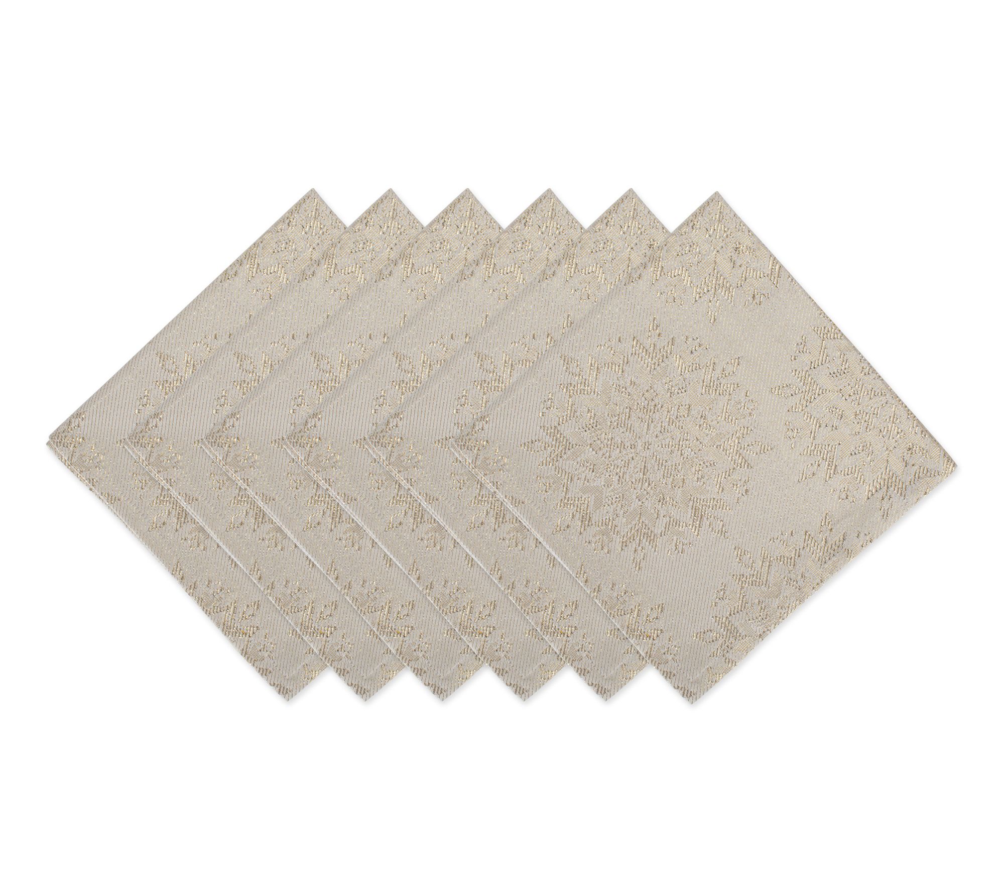 Design Imports Set of 6 Winter Sparkle JacquardNapkins