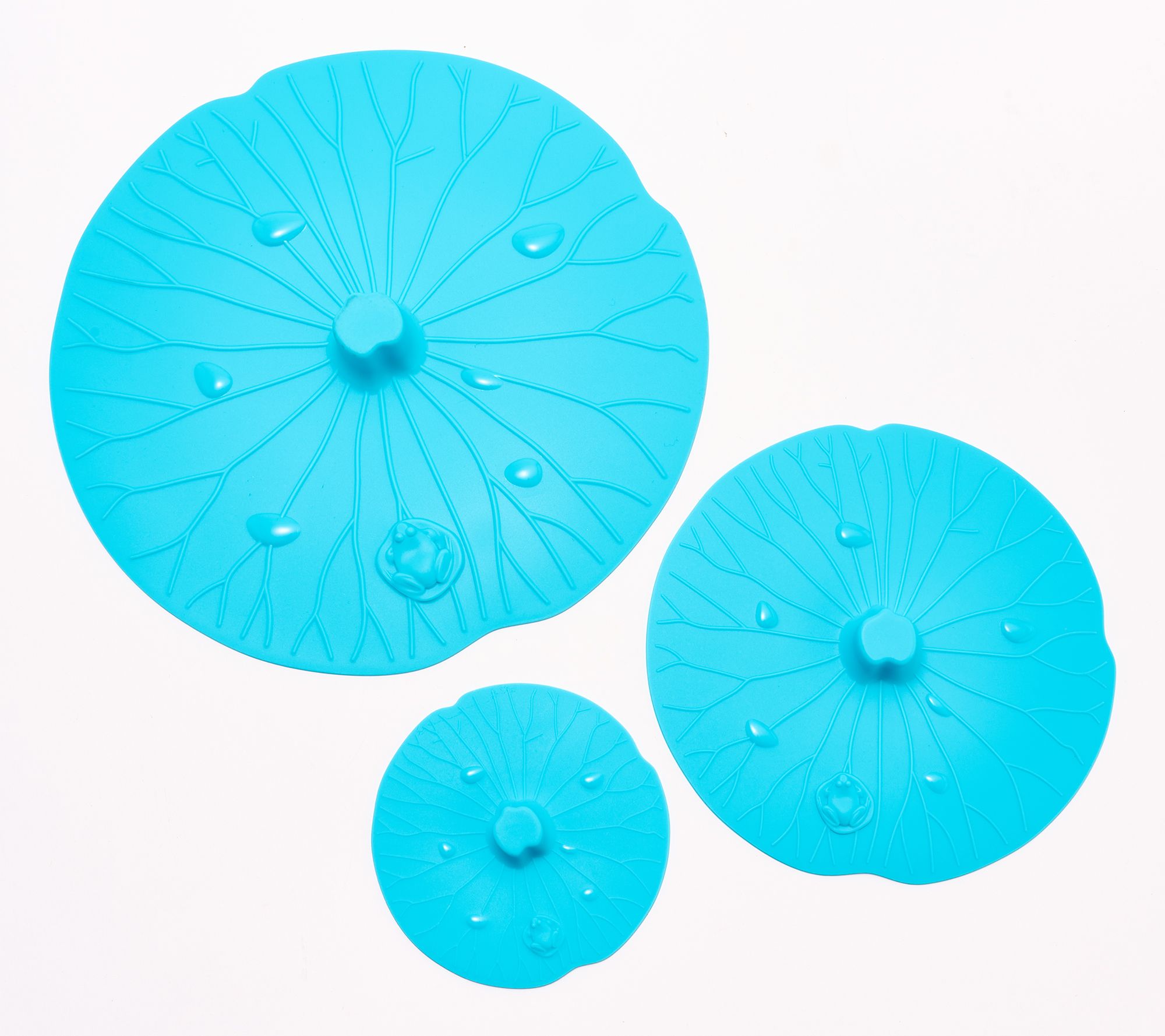 "As Is" Kochblume Set of 3 Silicone Suction Lids