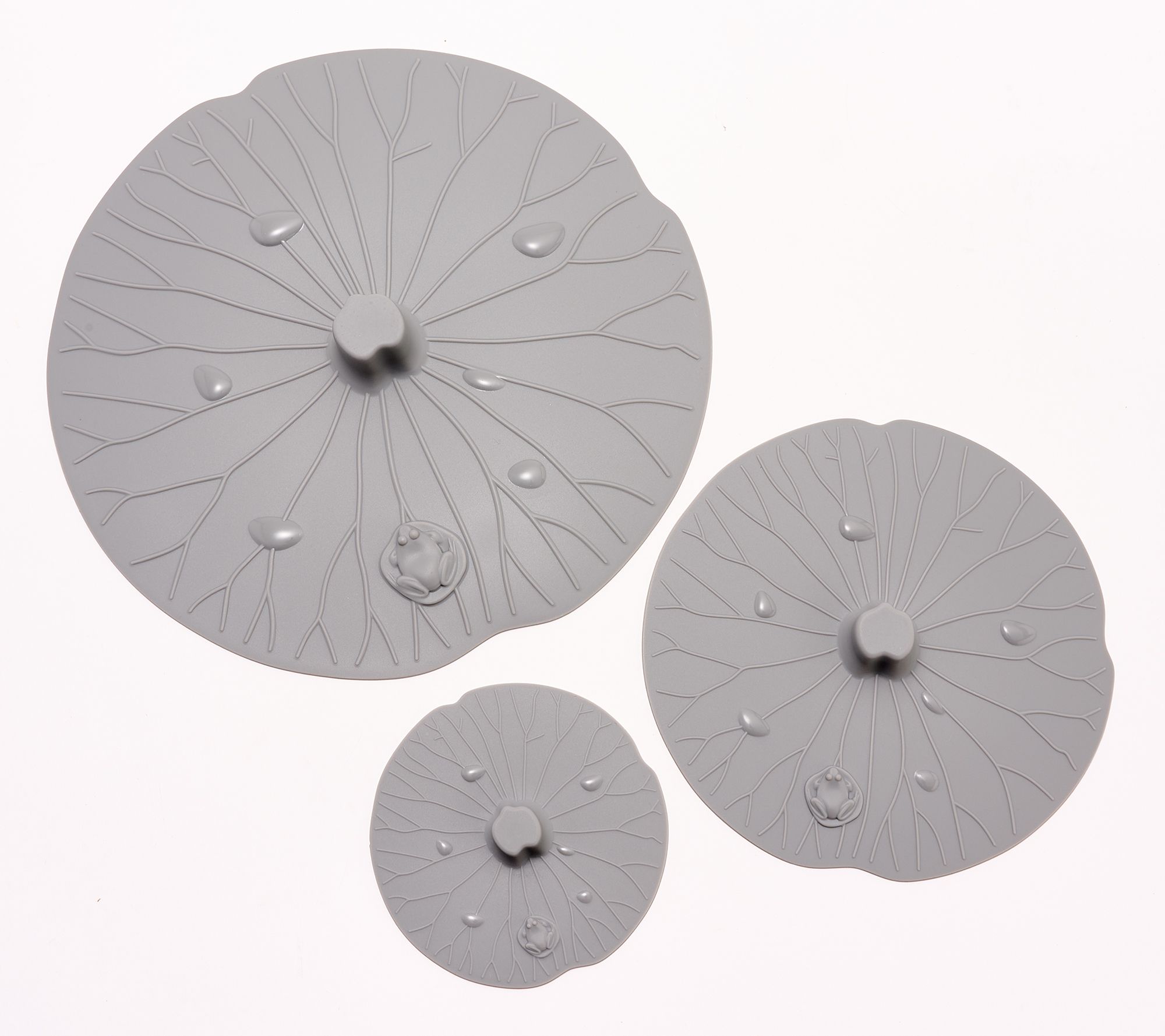"As Is" Kochblume Set of 3 Silicone Suction Lids