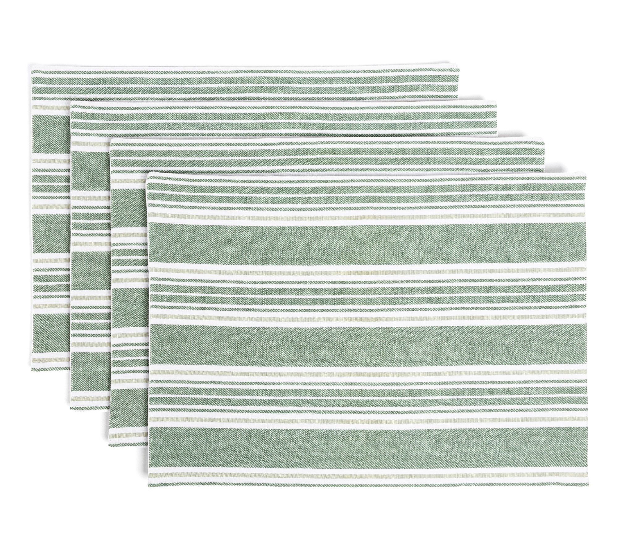 over&back Set of 4 Woven Placemats - 100% Cotton