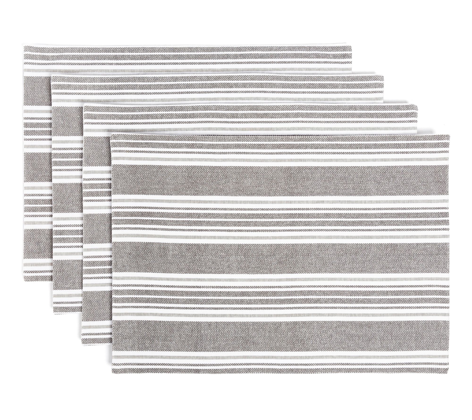 over&back Set of 4 Woven Placemats - 100% Cotton