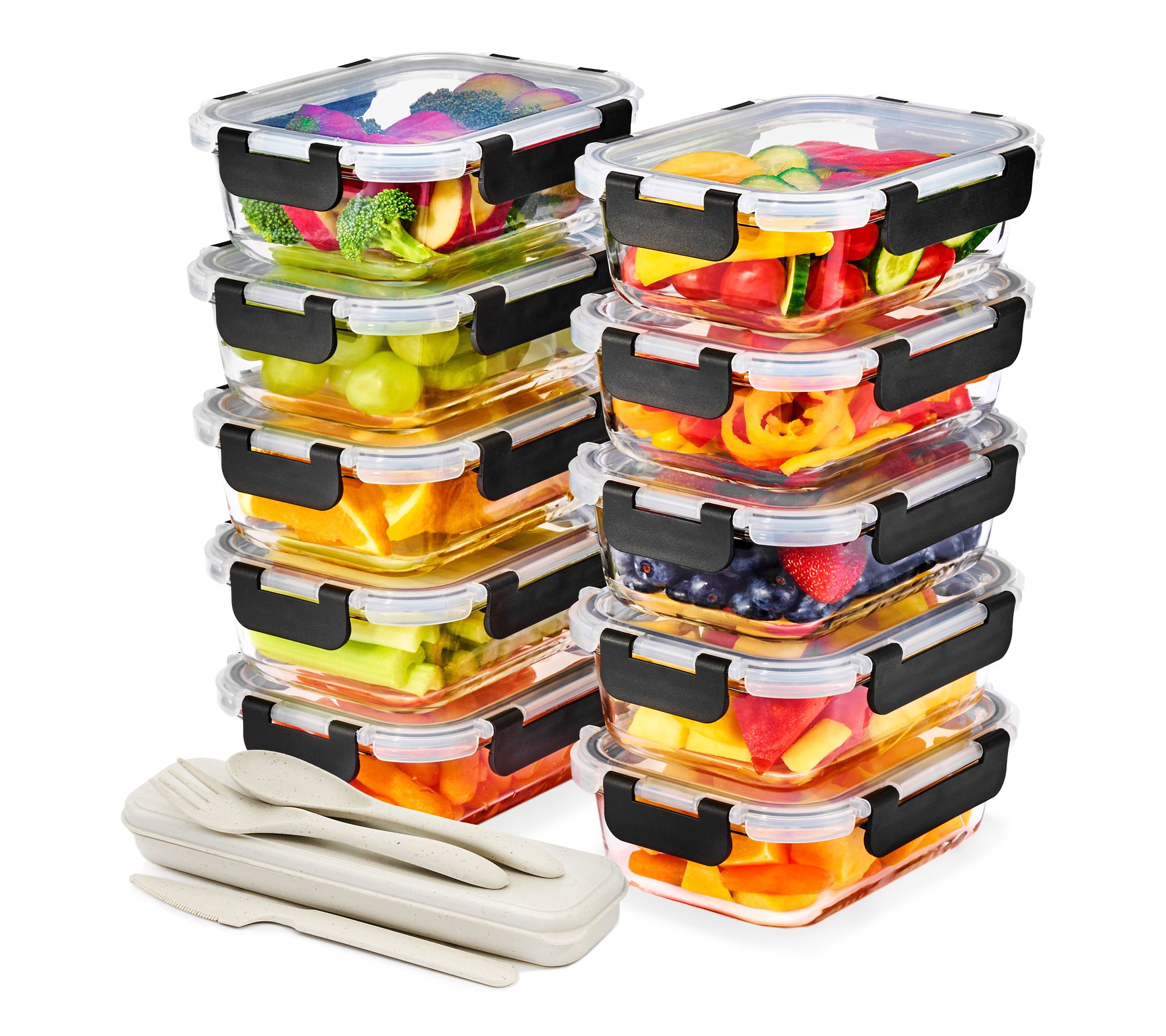 Sorbus Glass Meal Prep Containers with AirtightLids 10-Pack