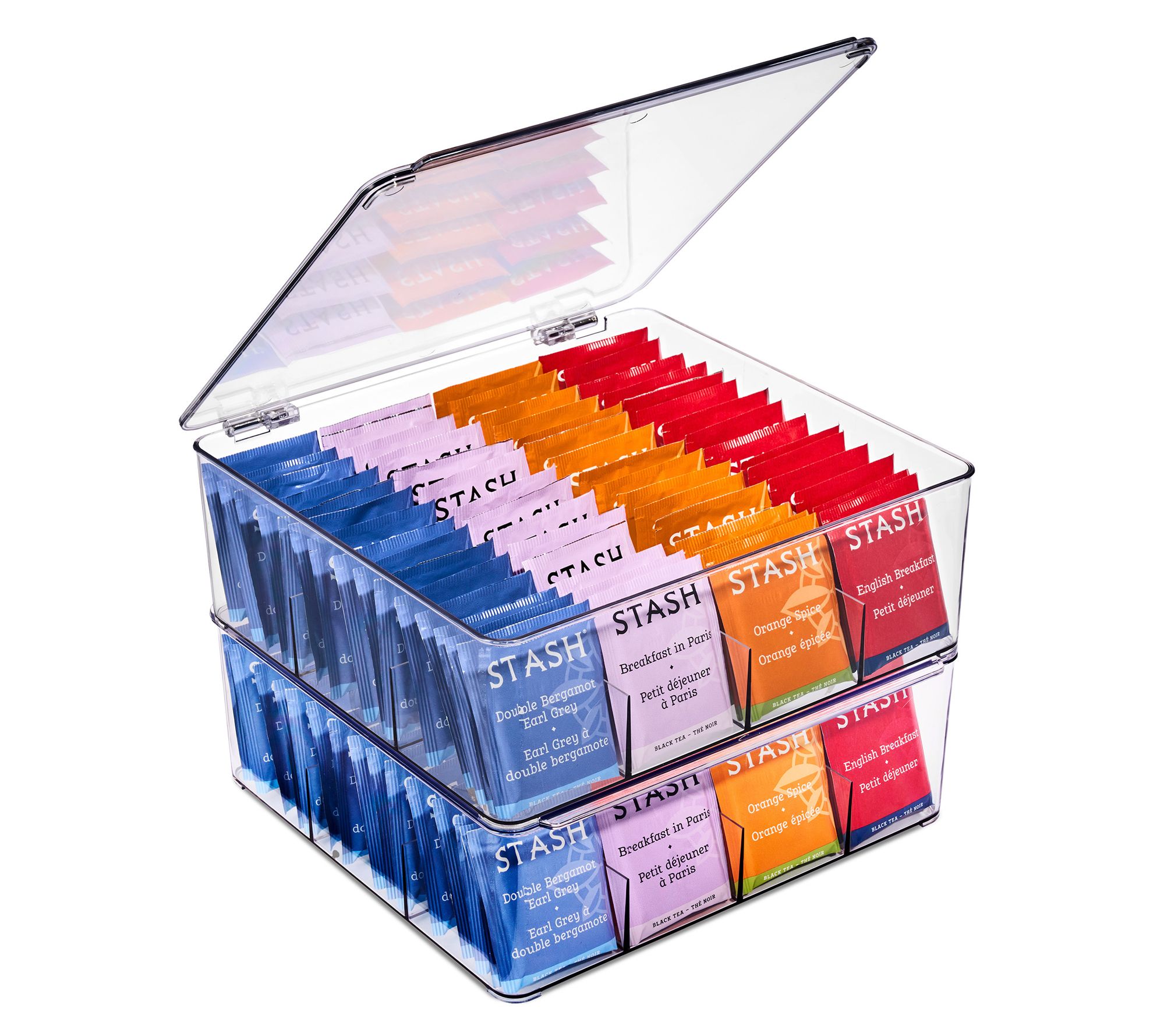 Sorbus Set of 2 Tea Bag Organizer with 12 Slotsand Lid