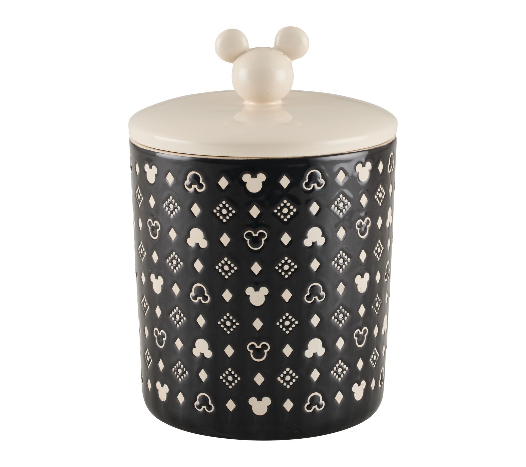 Disney Monochrome Large Ceramic Canister with Lid, 12.8 Cup