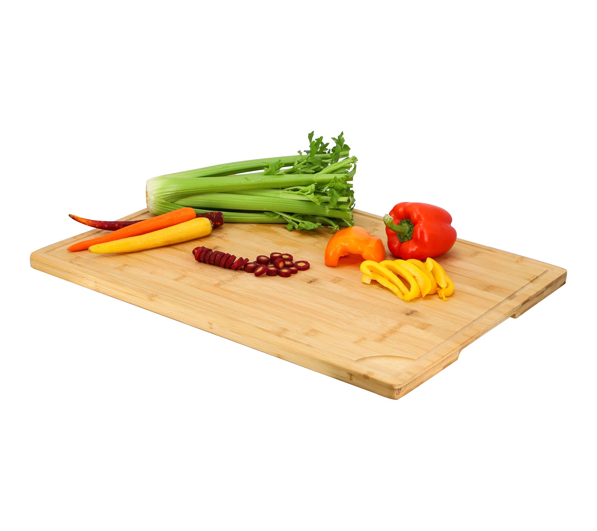 MegaChef Bamboo 24x18in Large Cutting, Prep andServing Board
