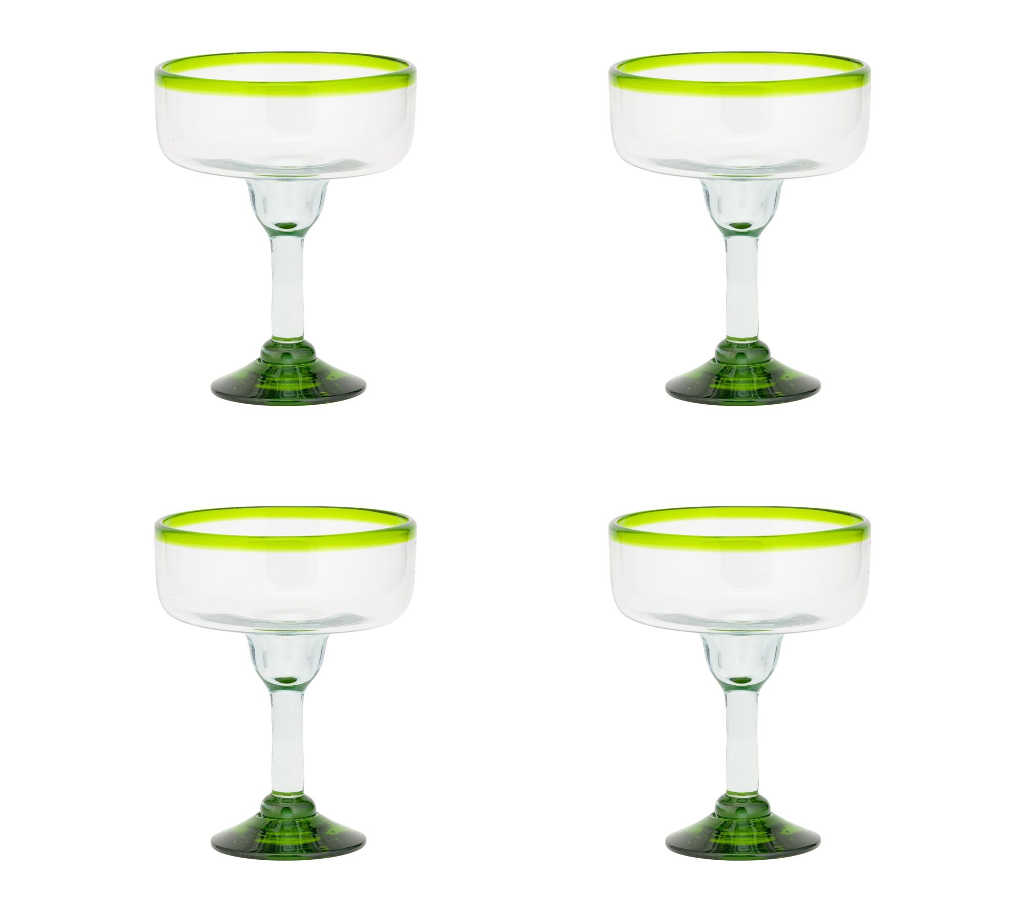 10 Strawberry Street Set of 4 Lime Rim MexicanMargarita Glass